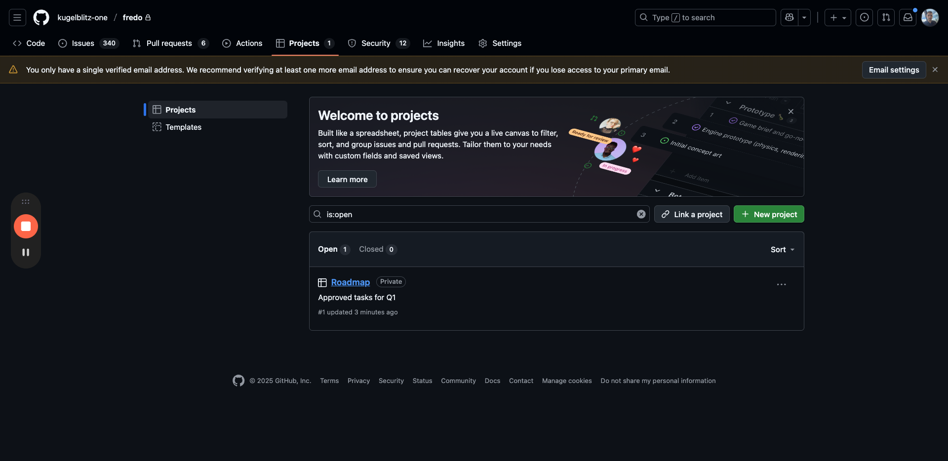 Step #3: Click on "Open 1"