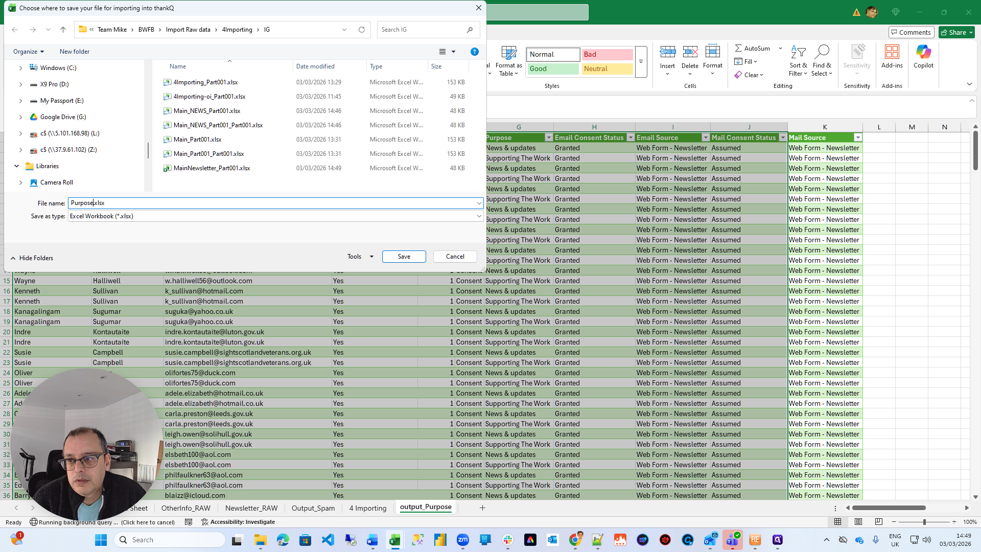 Step #18: Click on "Purpose.xlsx"