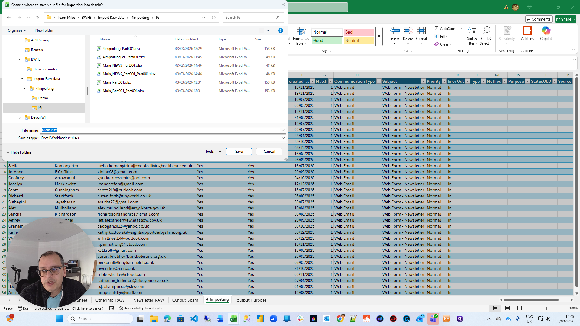 Step #13: Click on "Main.xlsx"
