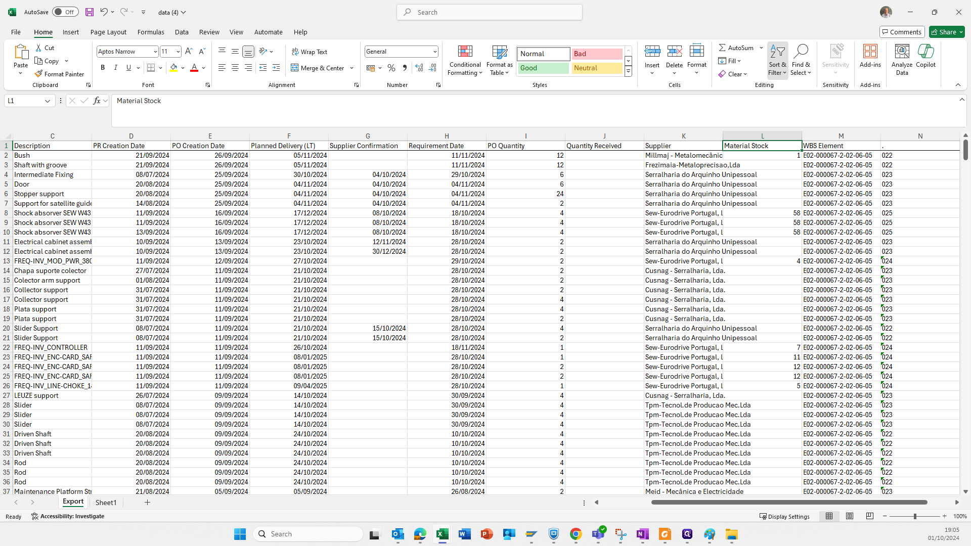 Step #39: Cliquem em "Sort & Find &"