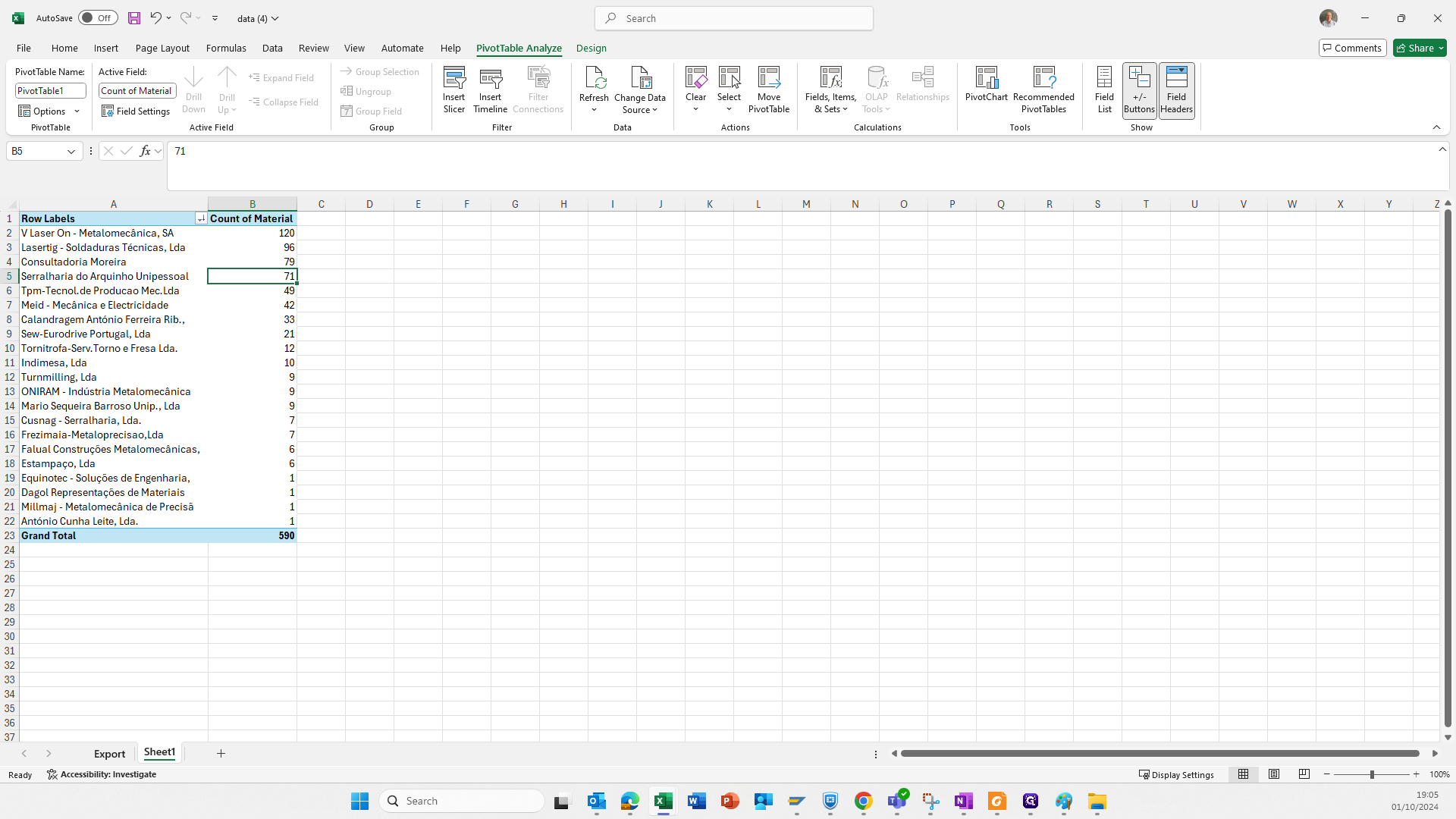 Step #36: Cliquem em "Export"