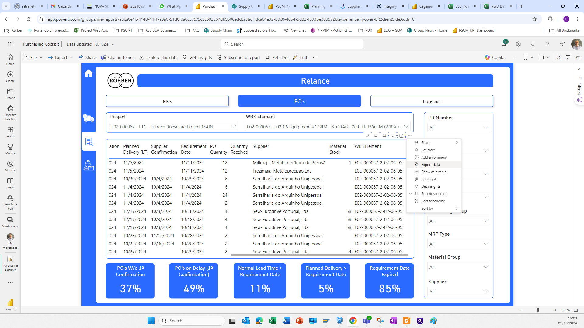Step #11: Cliquem em "Export data"