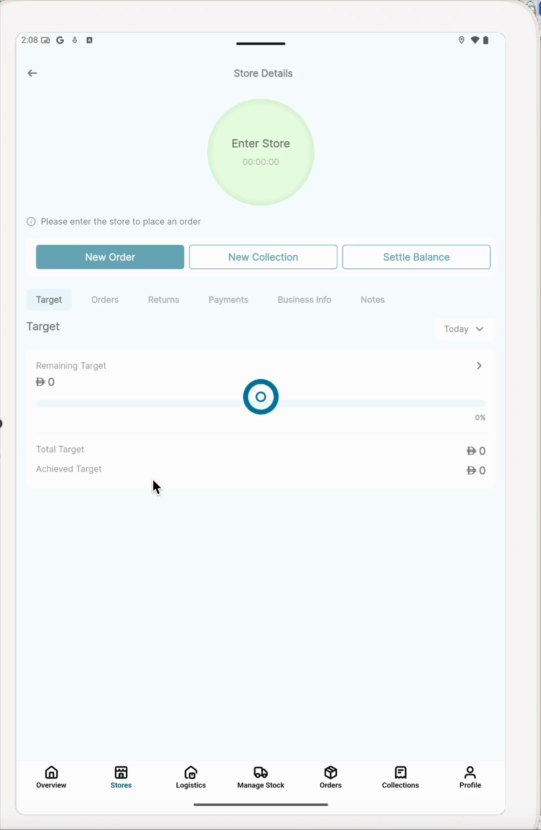 Step #4: Tap New Order to begin a transaction.