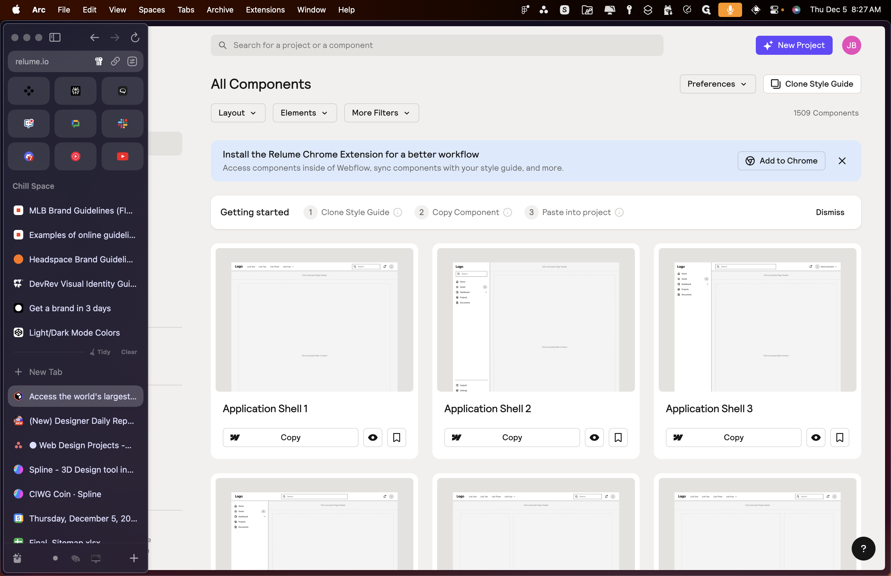 Step #2: Click on "relume.io"