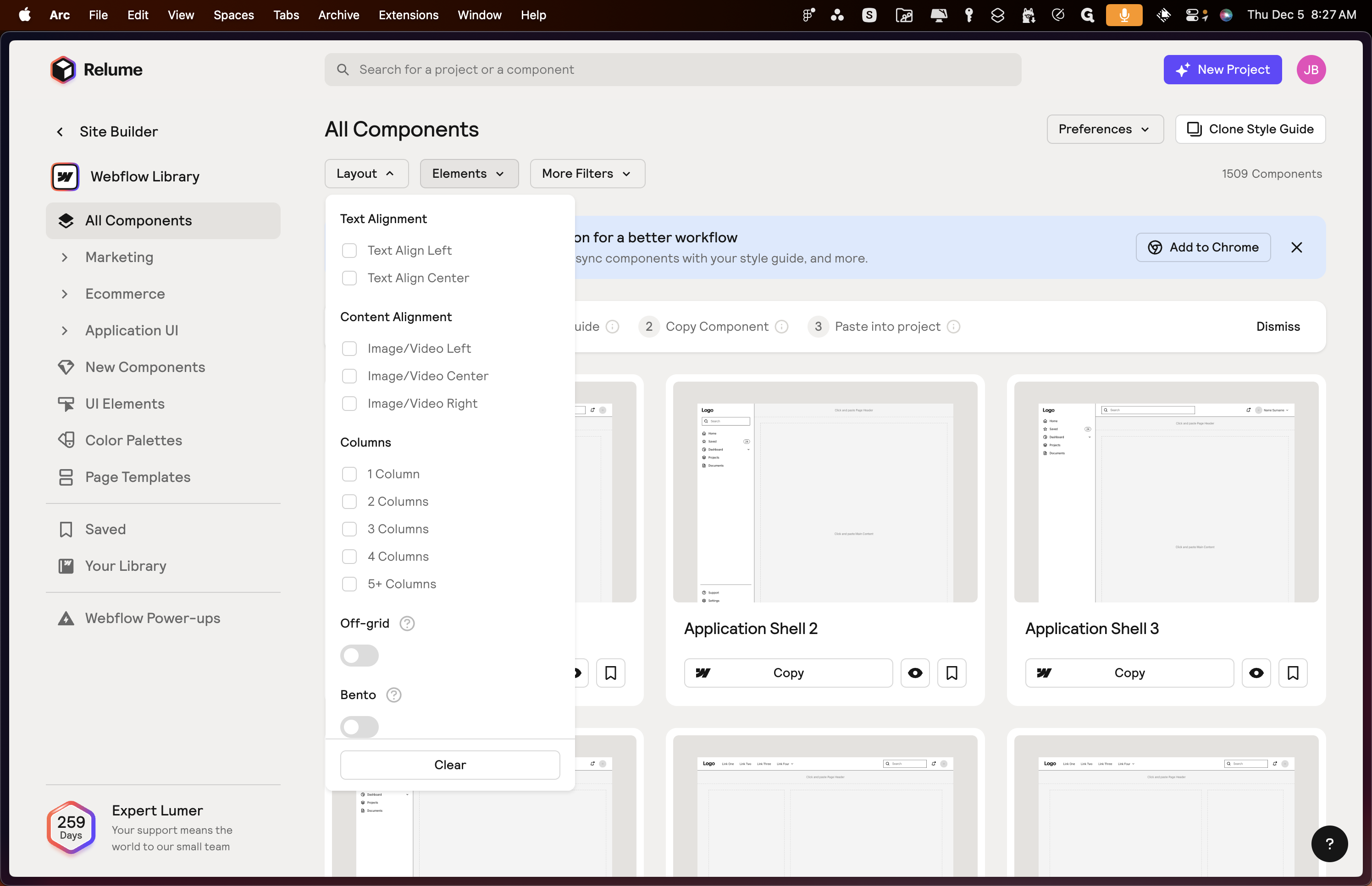 Step #6: Click on "Elements ✓"