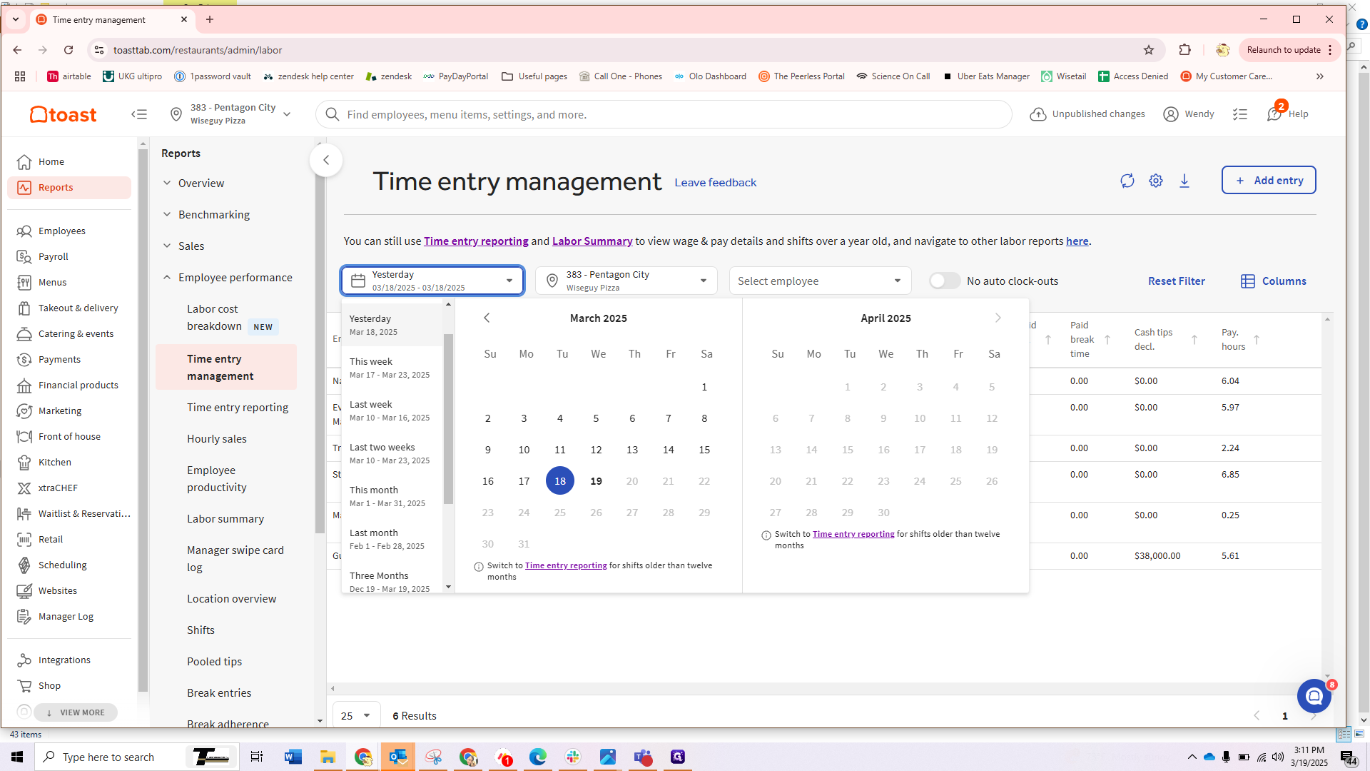 Step #5: Adjust the date range to the specific date/date range you would like to adjust.