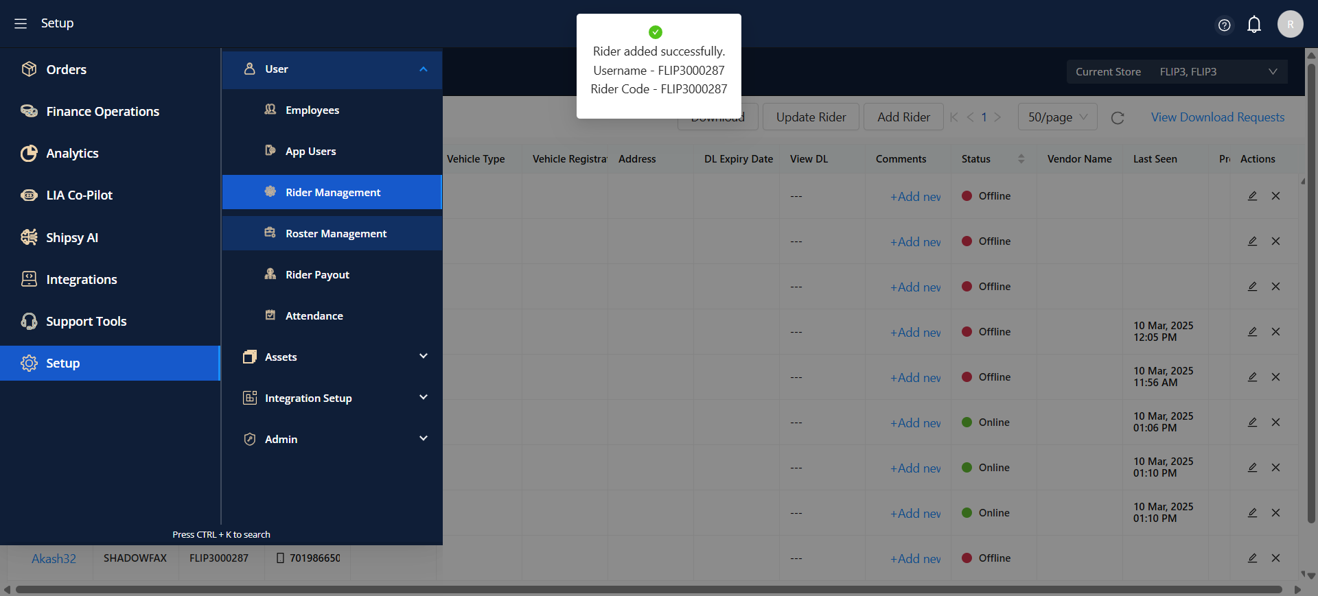 Step #18: Click here to navigate to the Roster Management section.