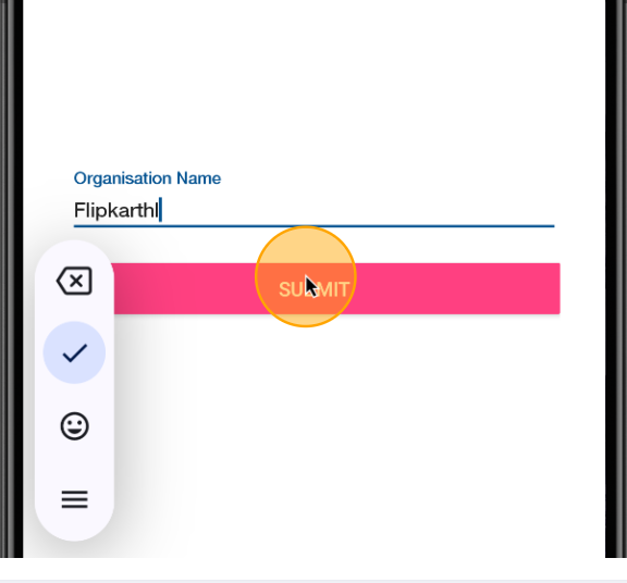 Step #41: Kindly enter the name of the organization and then click on 'Submit.'
