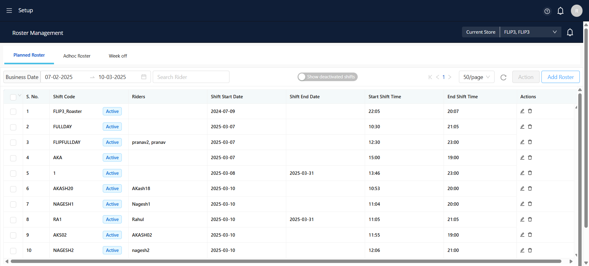 Step #20: Click here to add a rider in the Roster Management section.