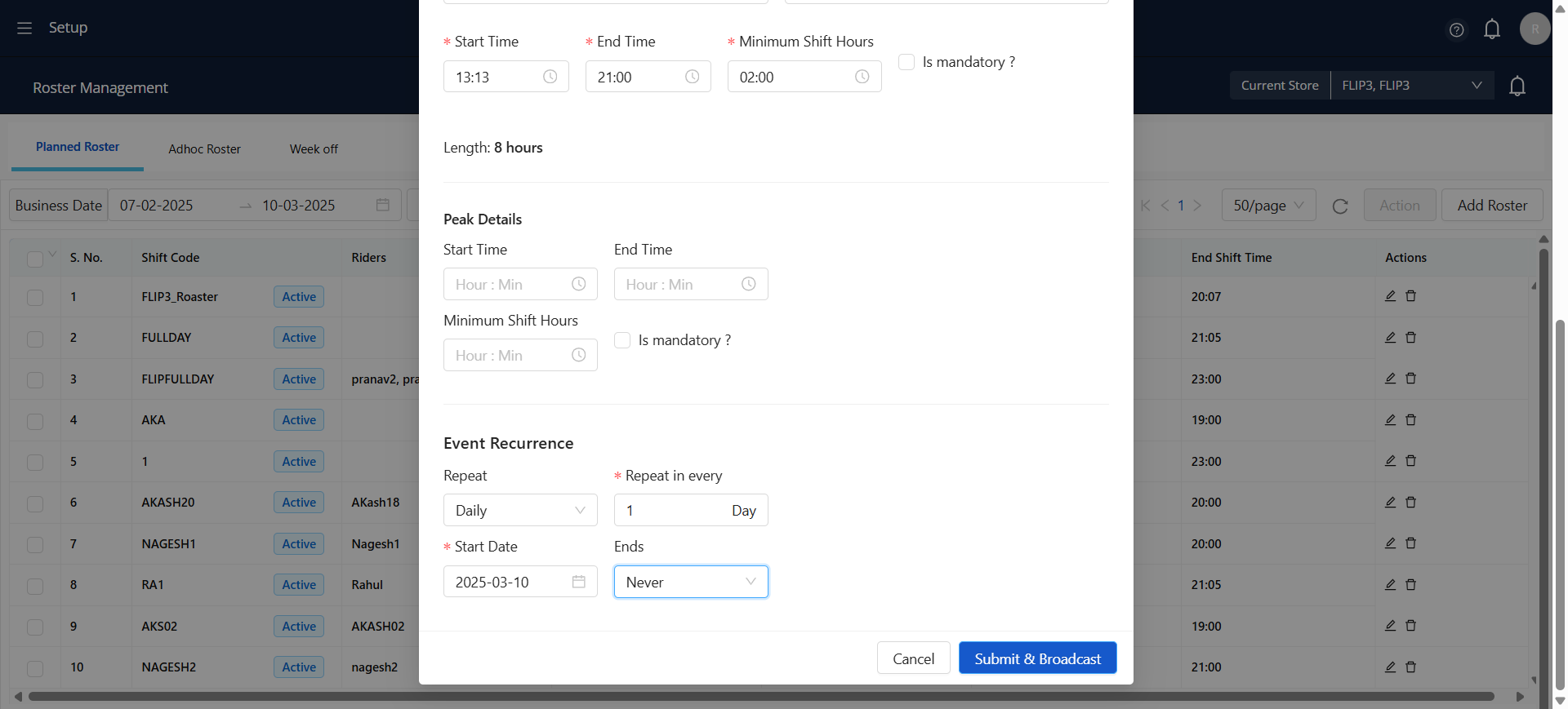 Step #34: Click the "Submit" button to finalize and save the details.
