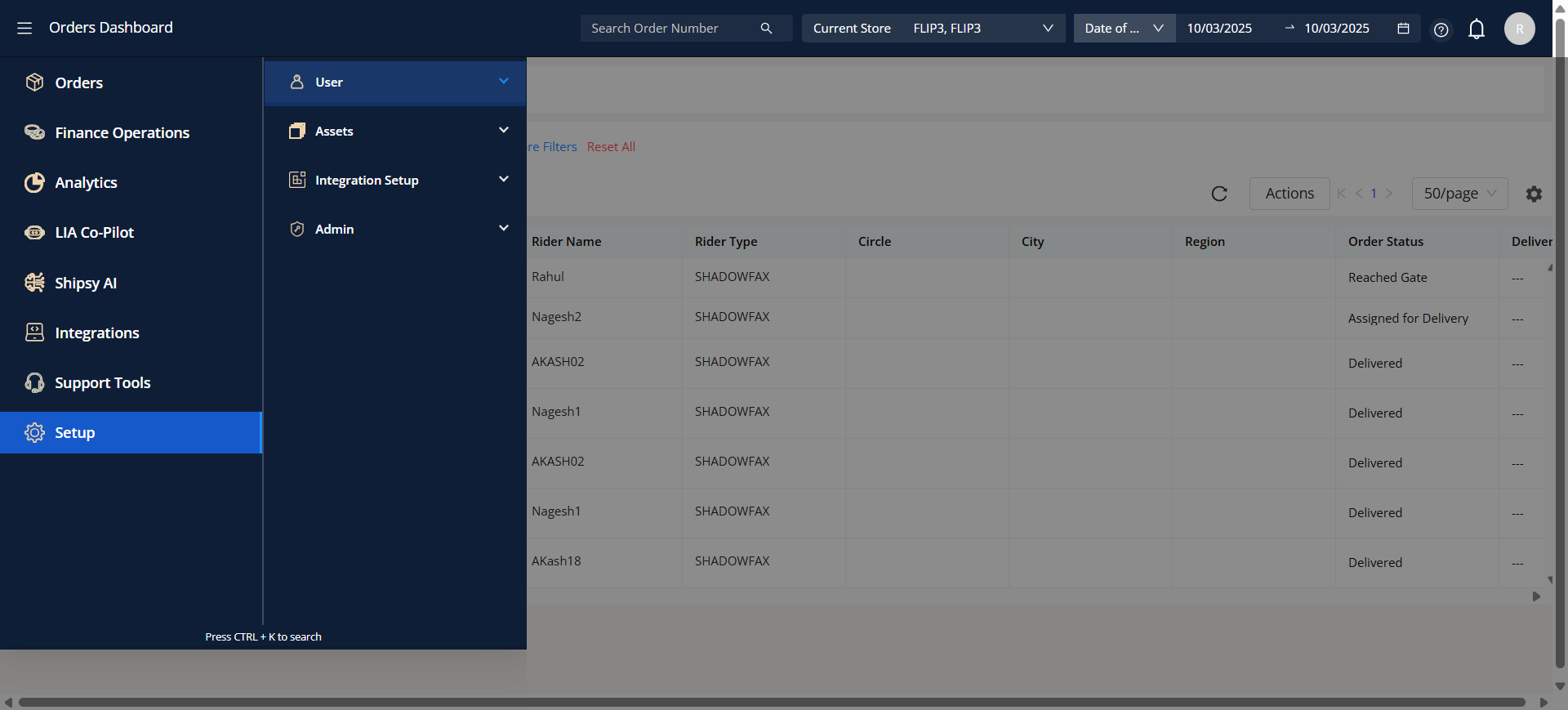 Step #6: In the setup section, please select the 'Users' option.