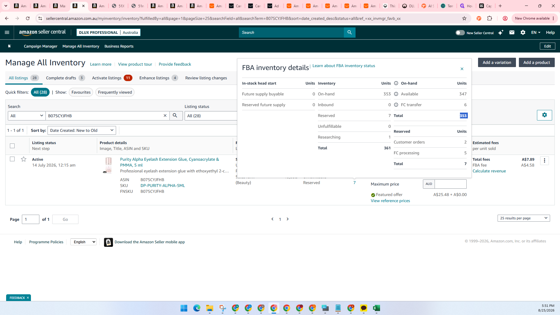 Step #19: Click the store and marketplace switcher dropdown.