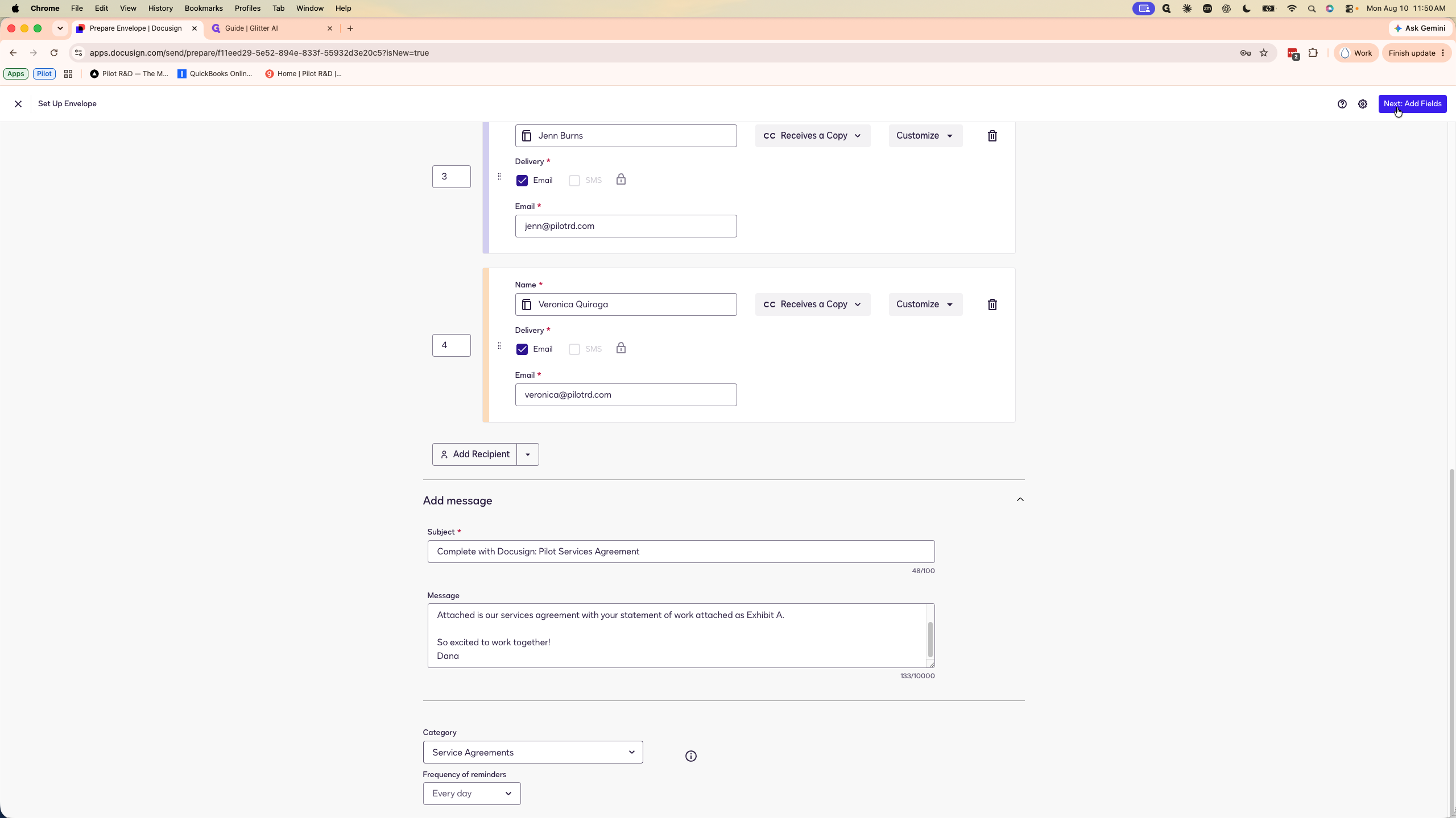 Step #16: Click Next to proceed to adding fields.