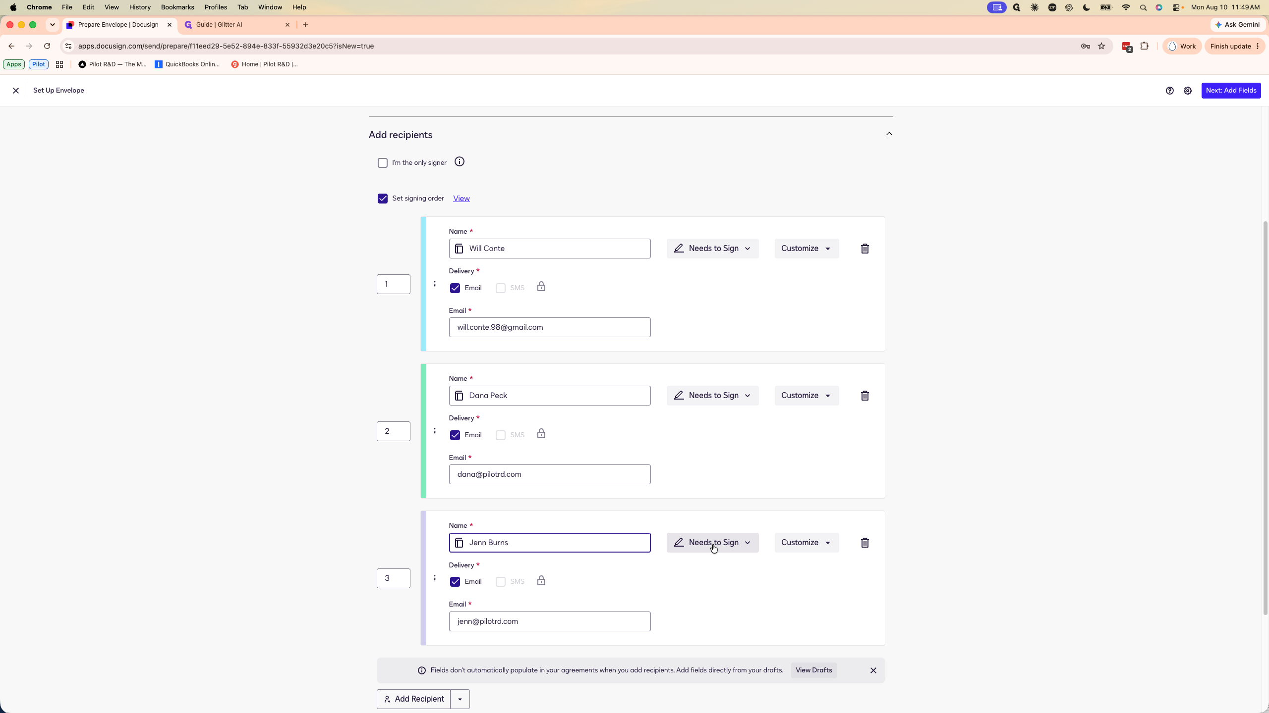 Step #9: Click the action dropdown for internal team members.