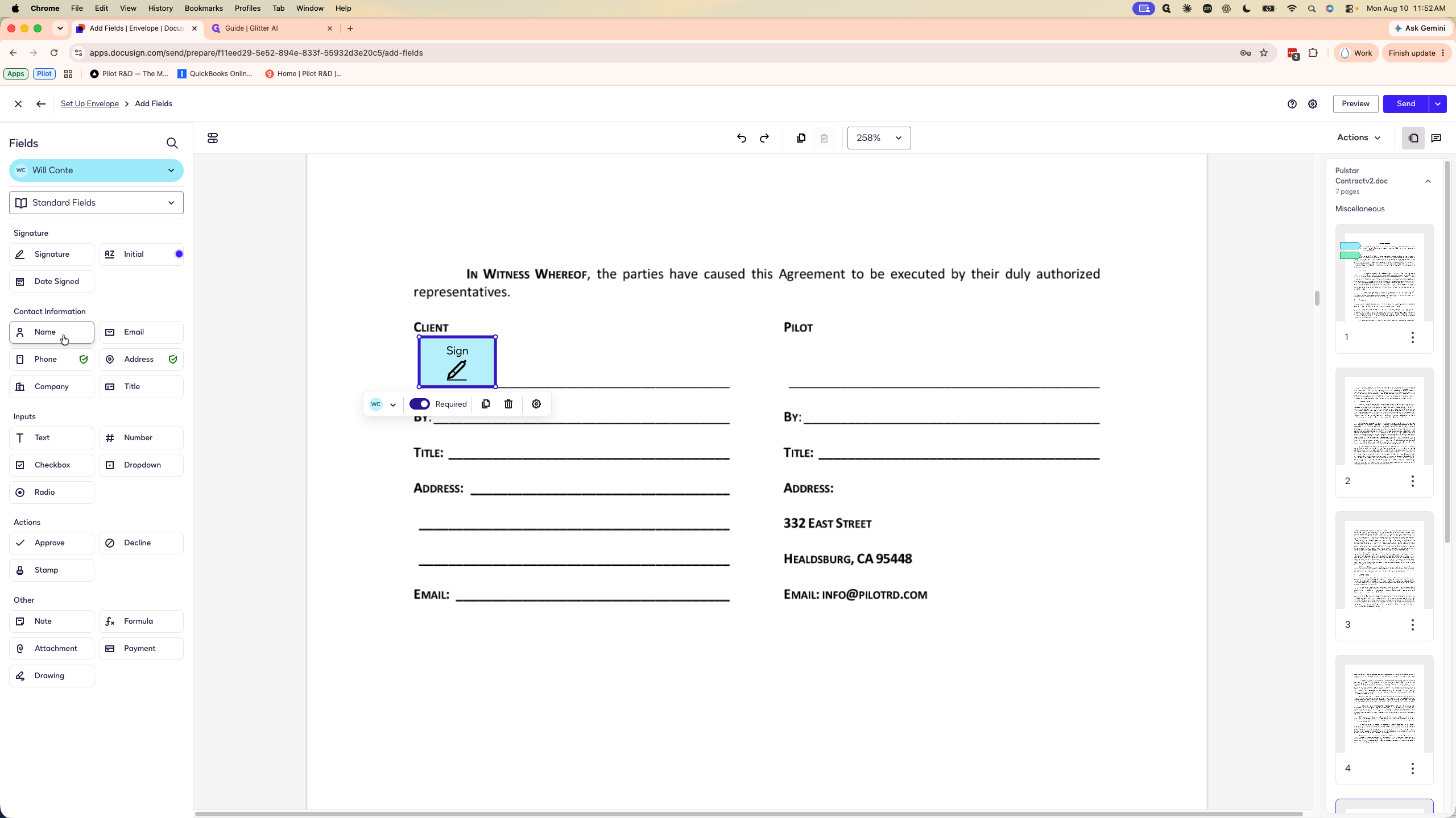 Step #25: Drag the Name and Title fields into their respective places.