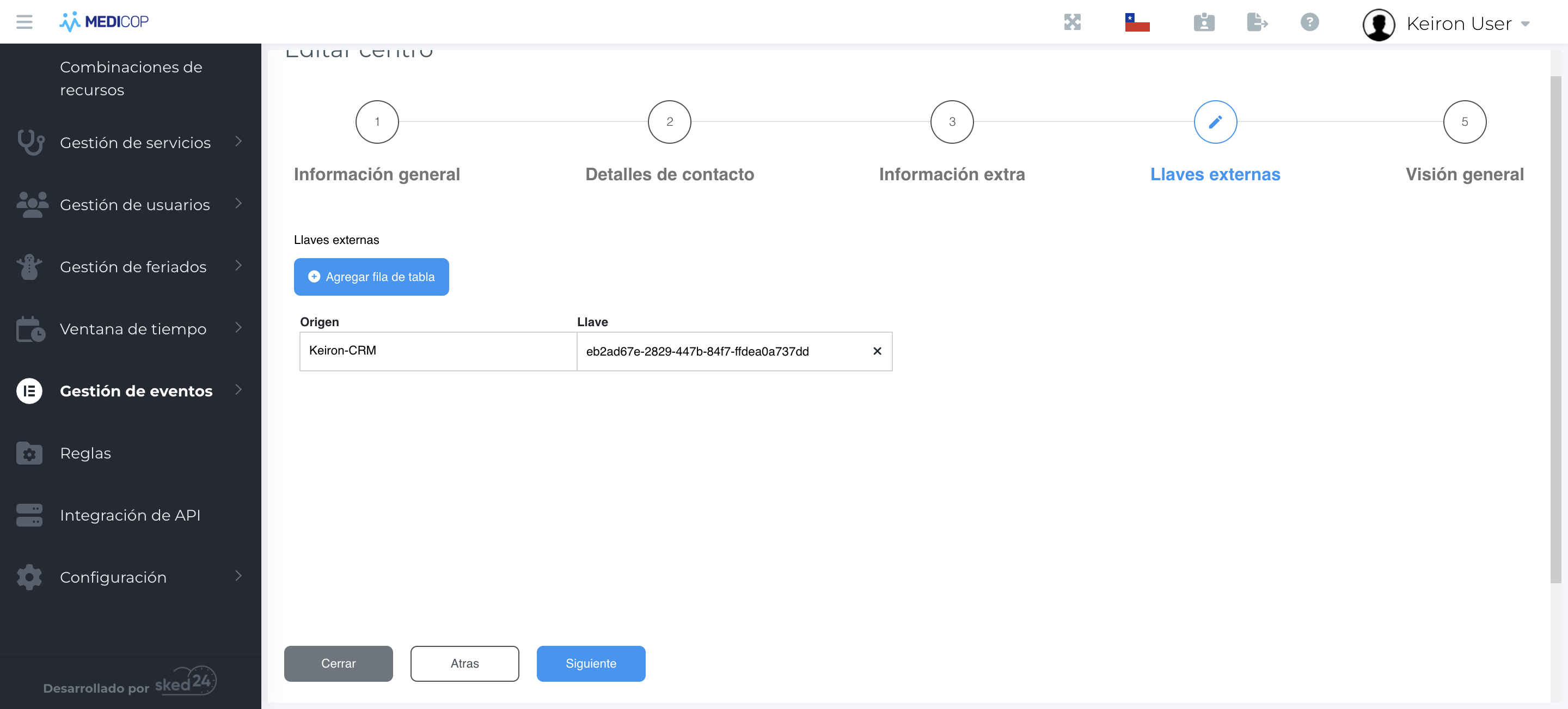 Step #1: Hagan clic en "Gestión de eventos"