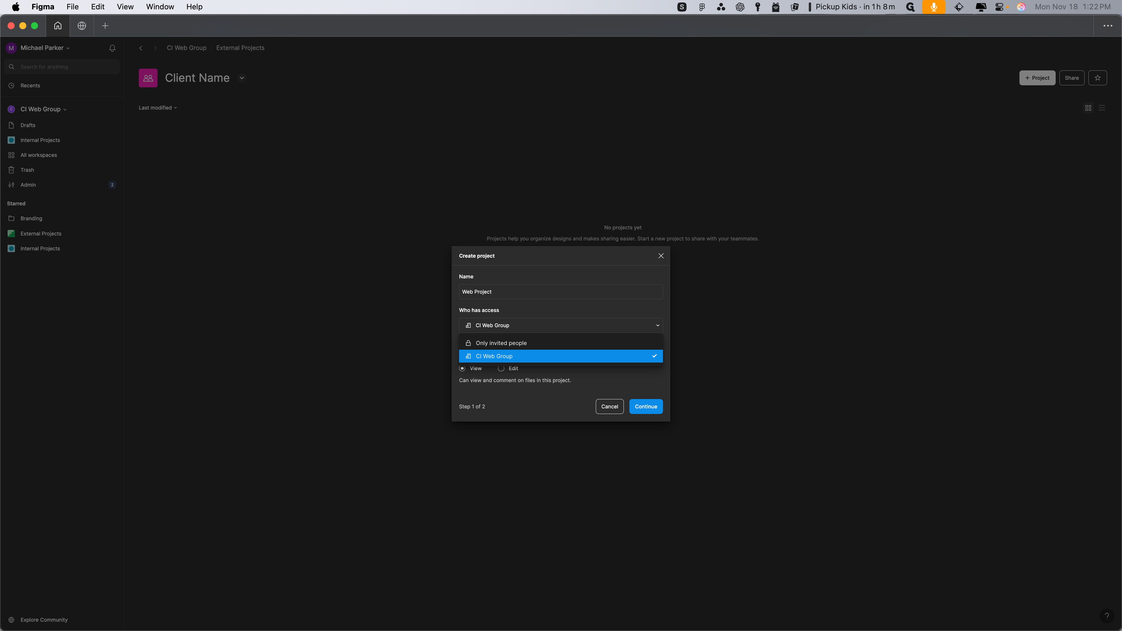 Step #21: Click on "CI Web Group"