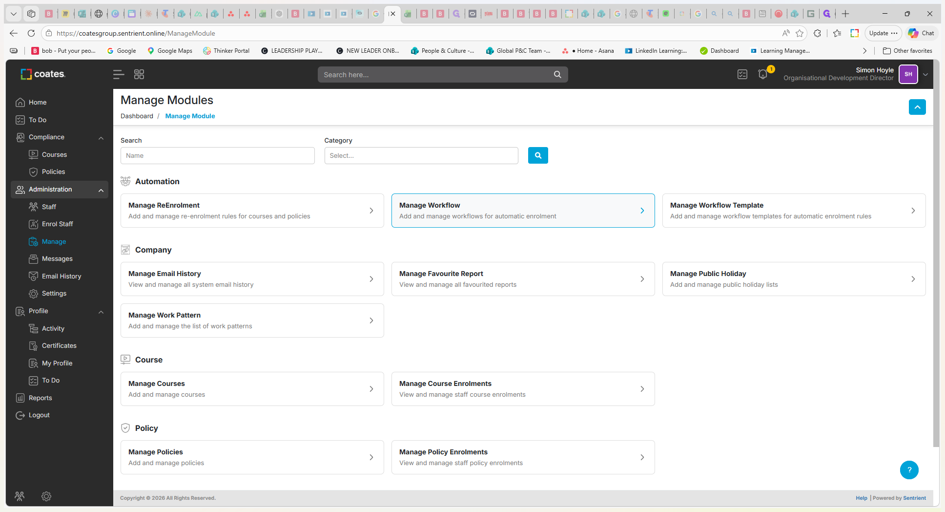 Step #2: Click the Manage Workflow card.