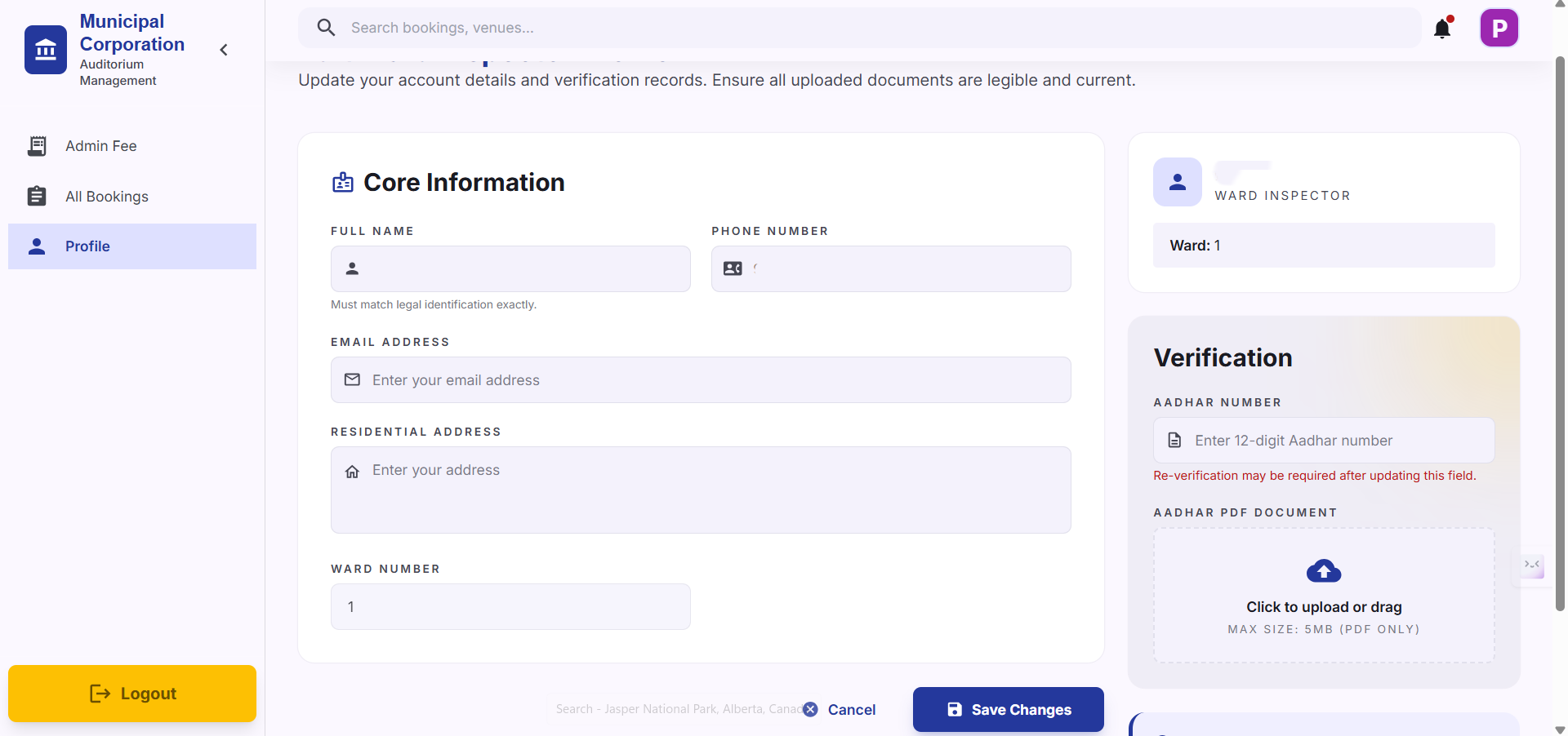Step #8: After doing the changes, Click the Save Changes button at the bottom of the form to apply your updates.