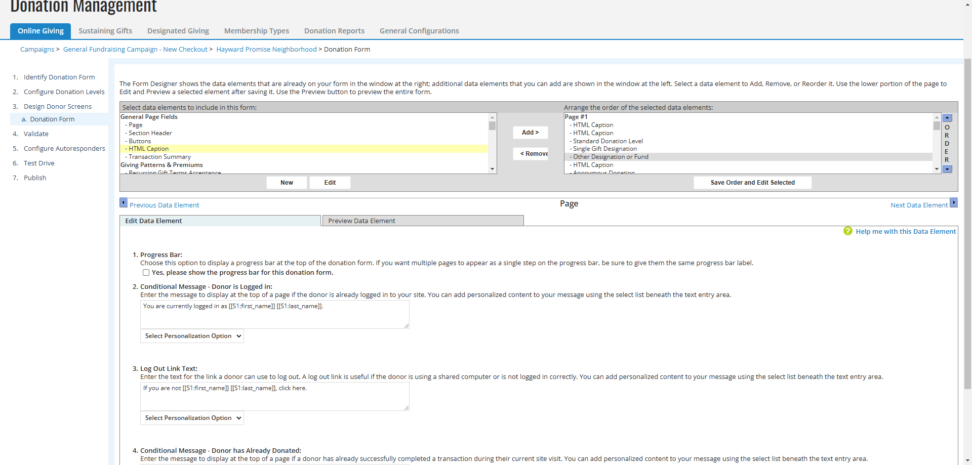 Step #9: In the top left panel, Click on "HTML Caption".