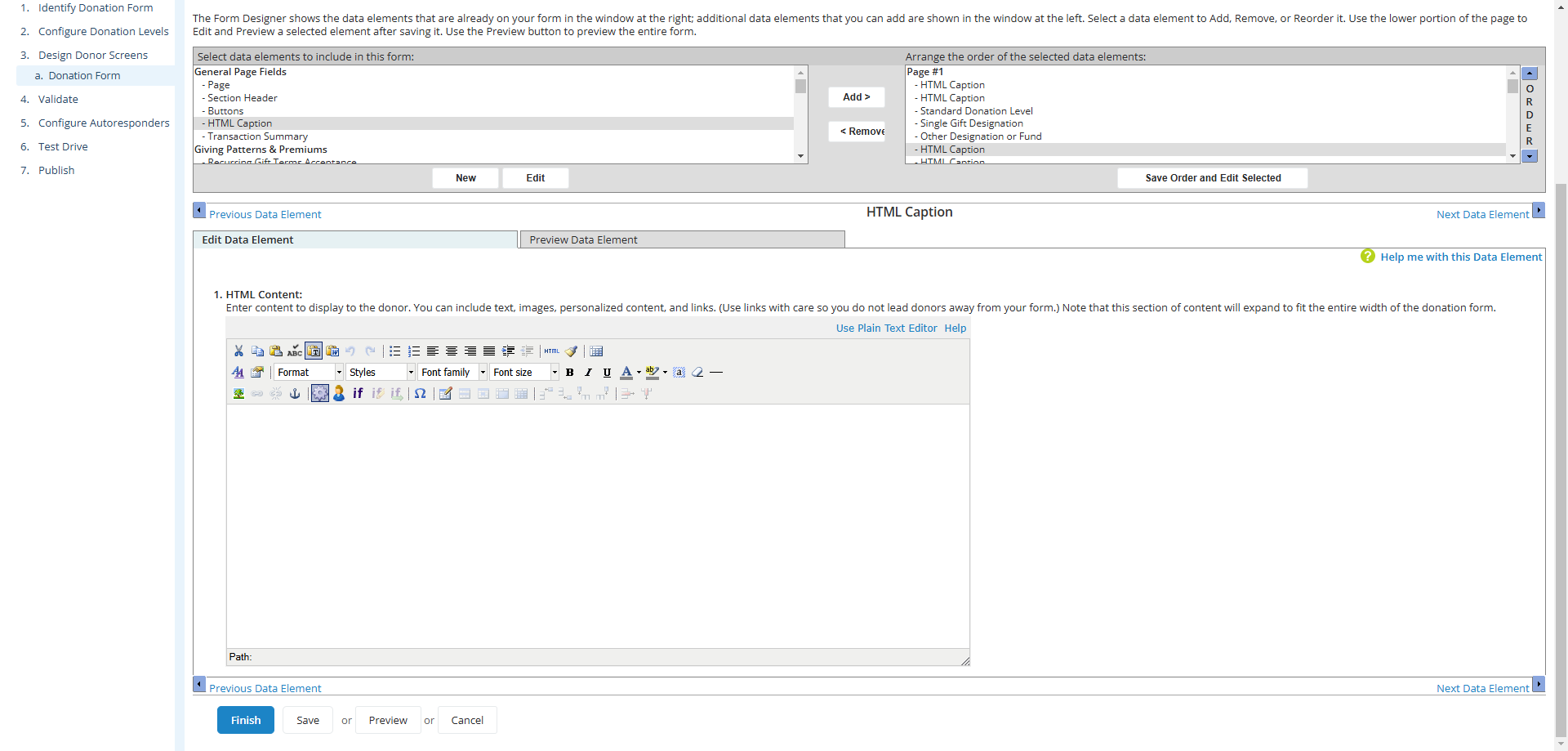 Step #14: In the HTML content editor, click on the Components icon.