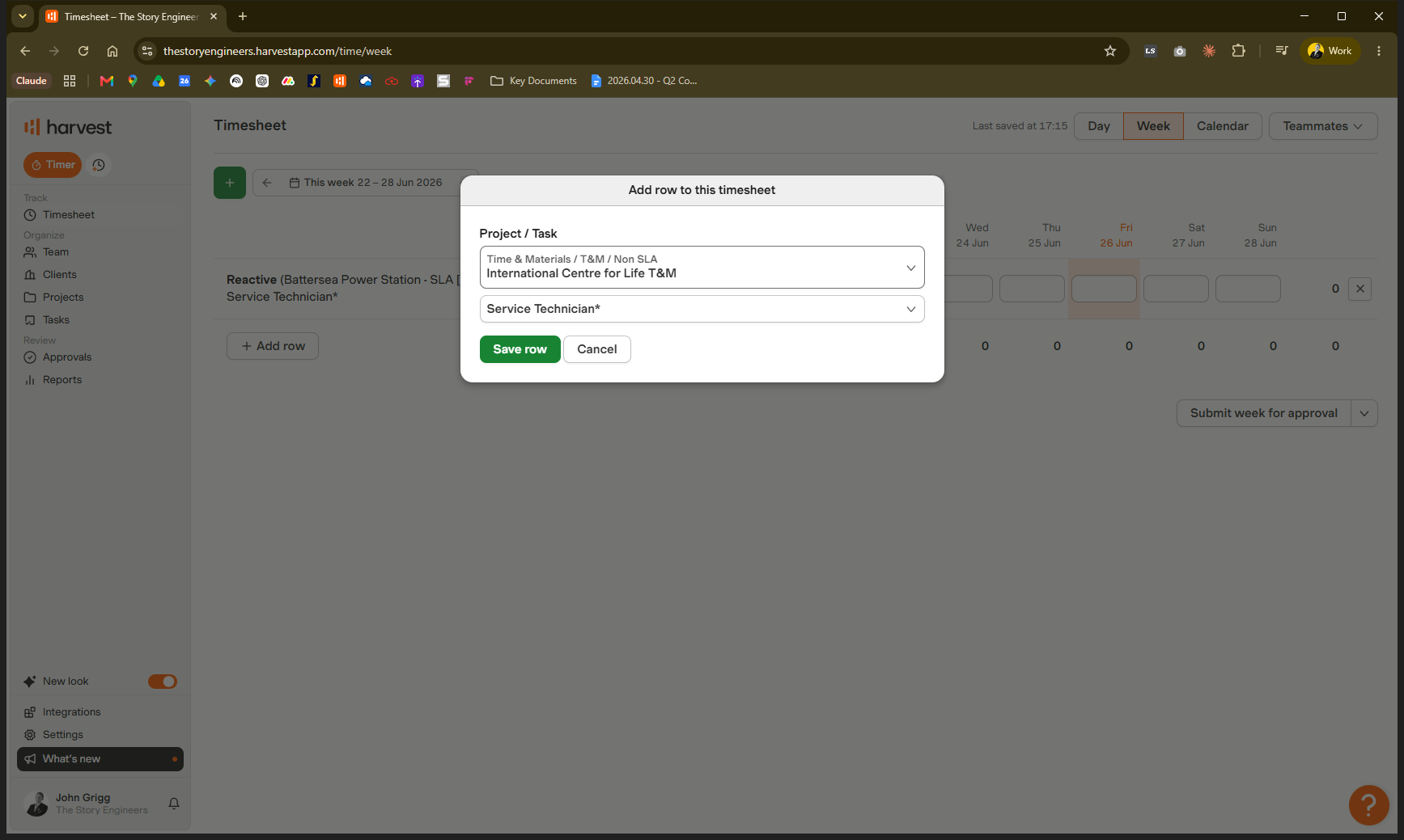 Step #2: Search for the client's venue and select the appropriate SLA project task.