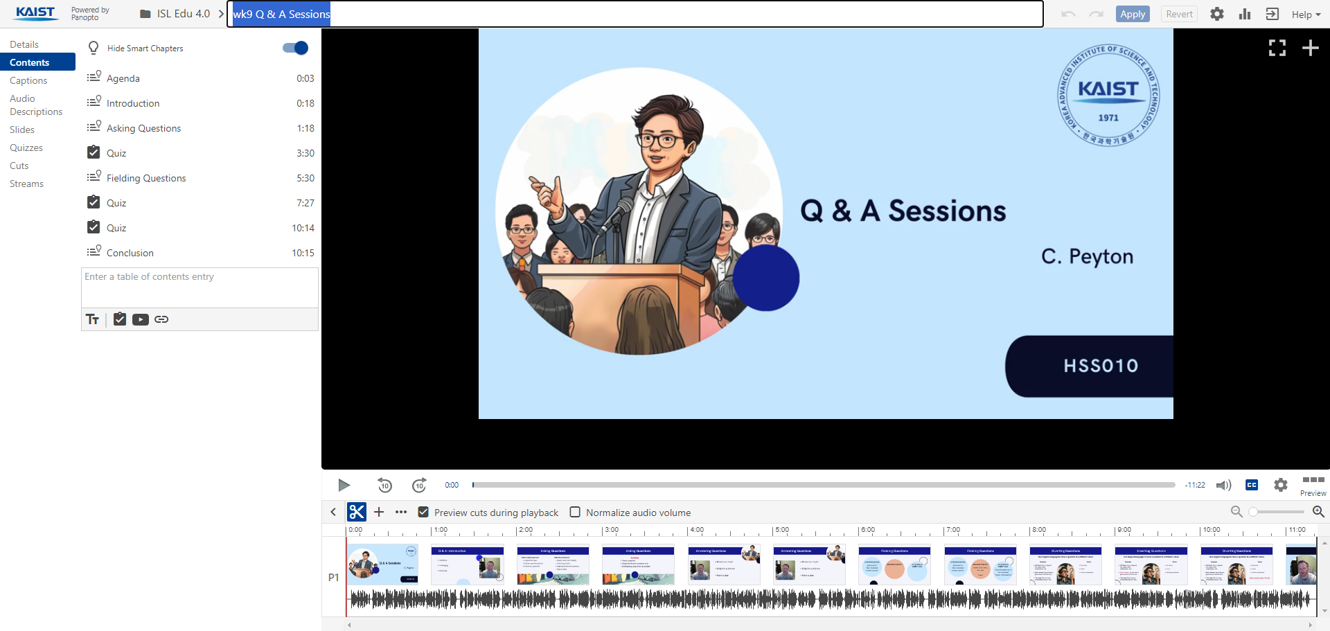 Step #3: Click on "> wk9 Q & A Sessions"