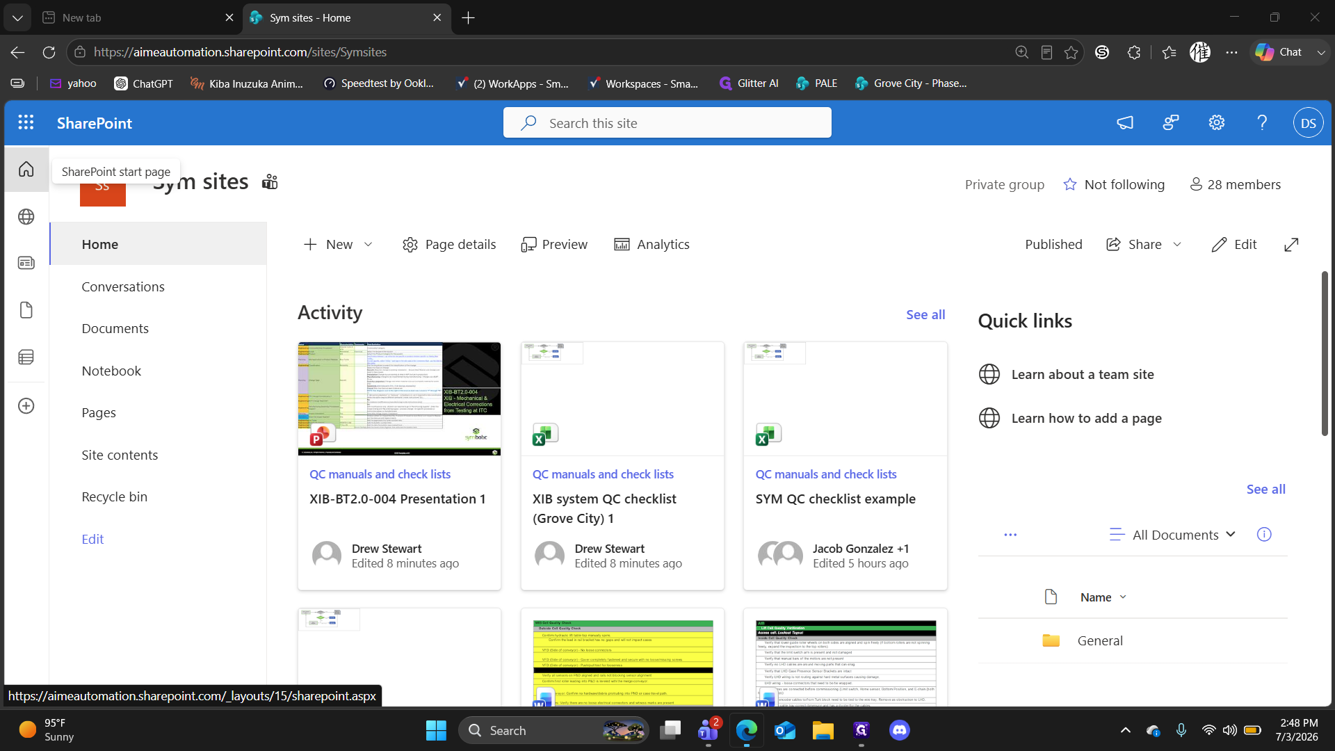 Step #1: Click the Home icon on the top left of your SharePoint dashboard.