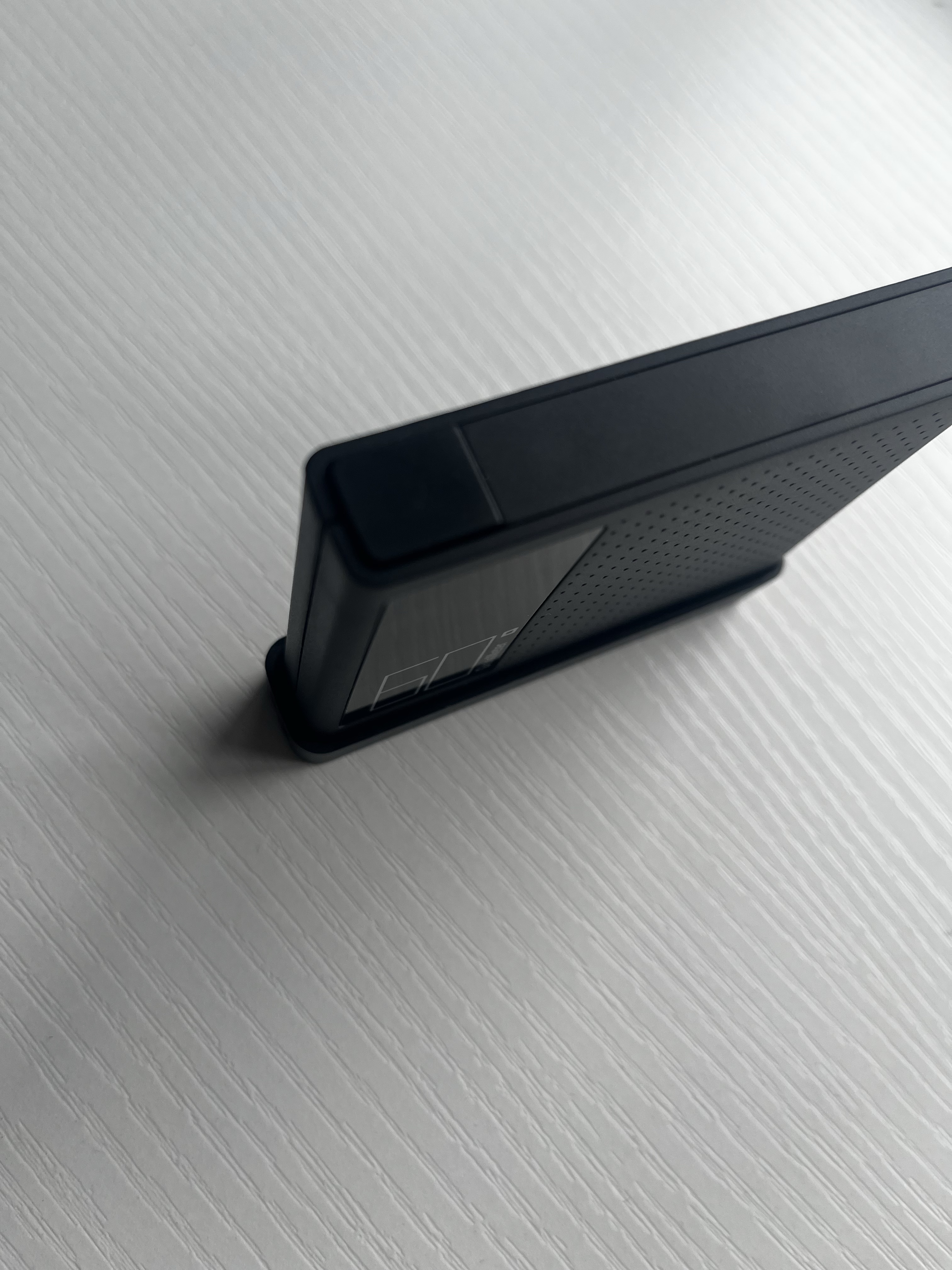 Step #2: Press the power button on the top left once to calibrate the gloss reader with the base panel connected.