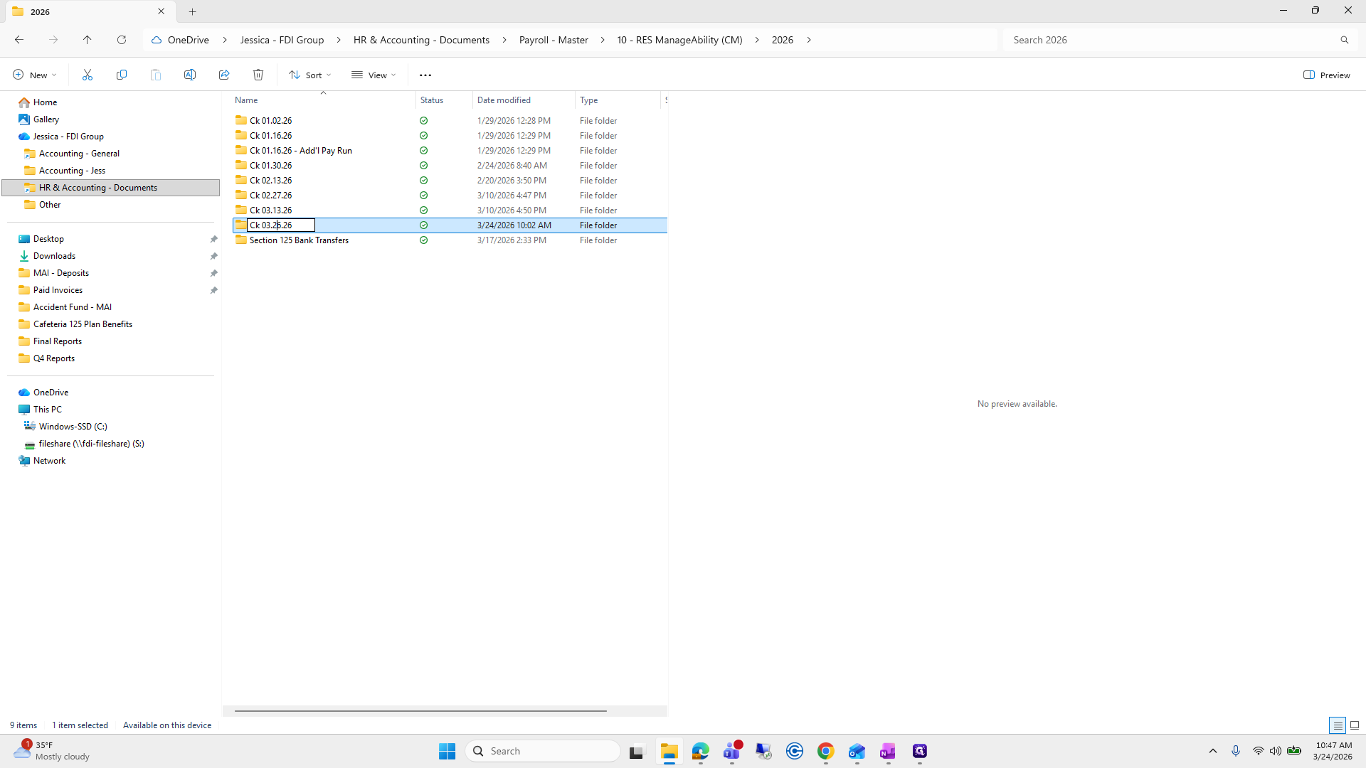 Step #6: Click on "Ck 03.26.26"