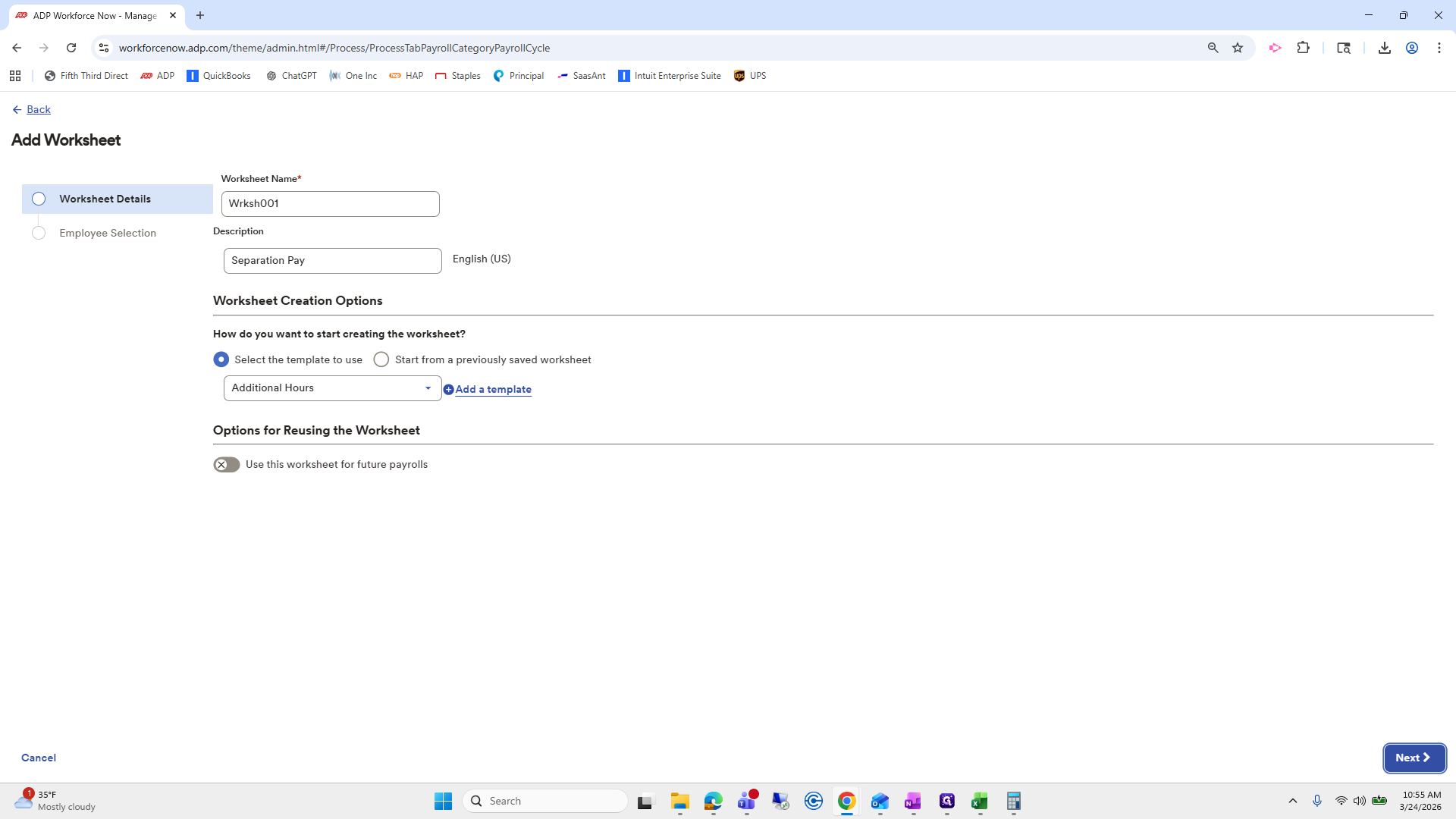 Step #101: Click on "Next >"