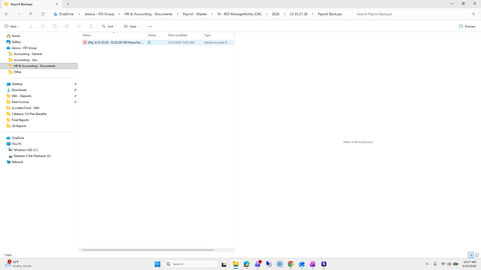 Step #11: Click on "03.22.26 CM Hours for"