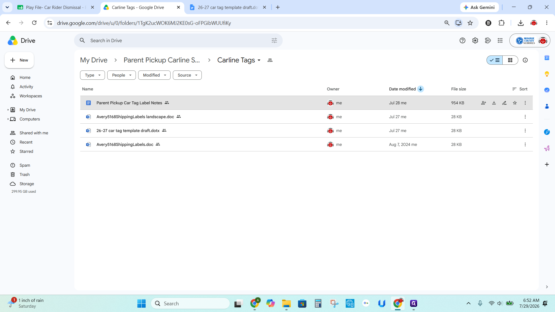Step #3: Open the Parent Pickup Car Tag Label Notes document to reference the required font sizes and instructions.
