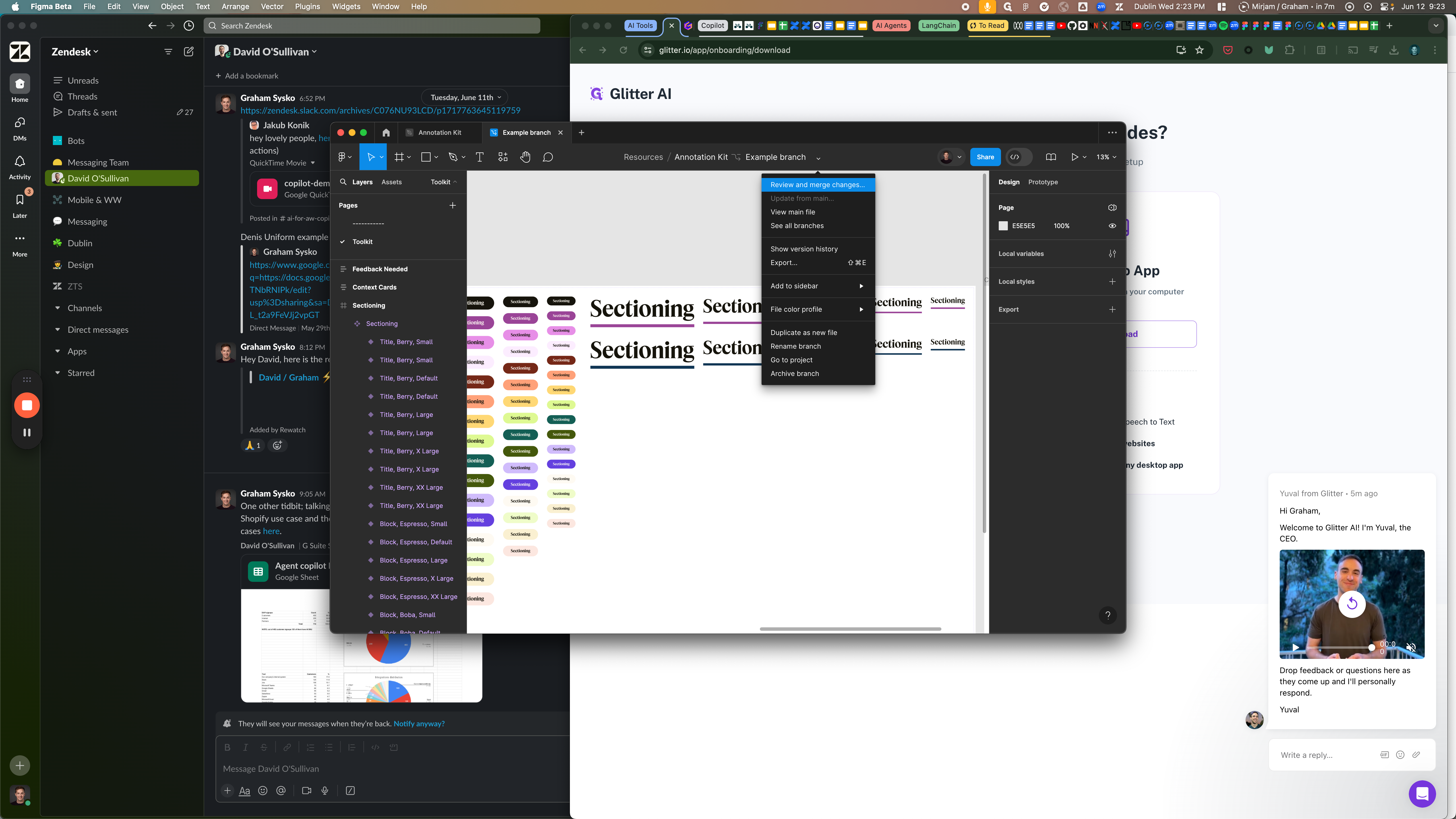 Step #7: Click "Review and merge changes ..."