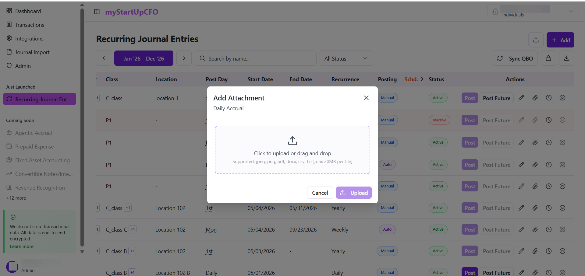 Step #3: Click the upload area within the modal window.