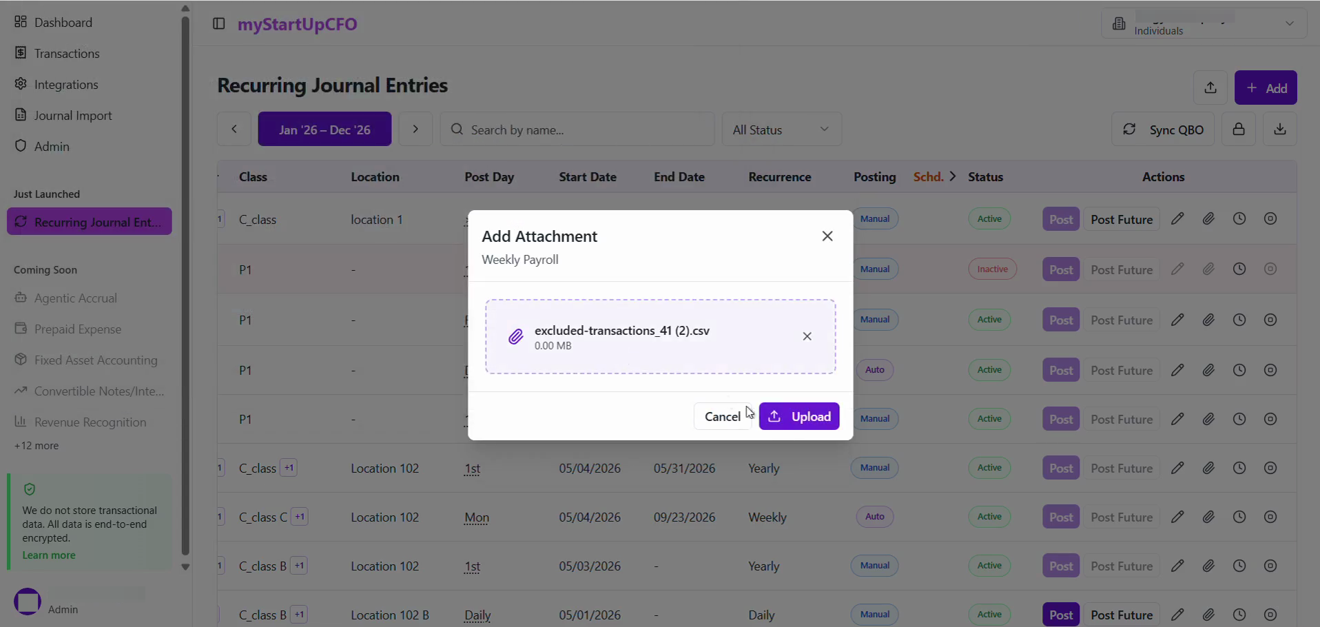 Step #6: Click Upload to finalize adding the file to your entry.