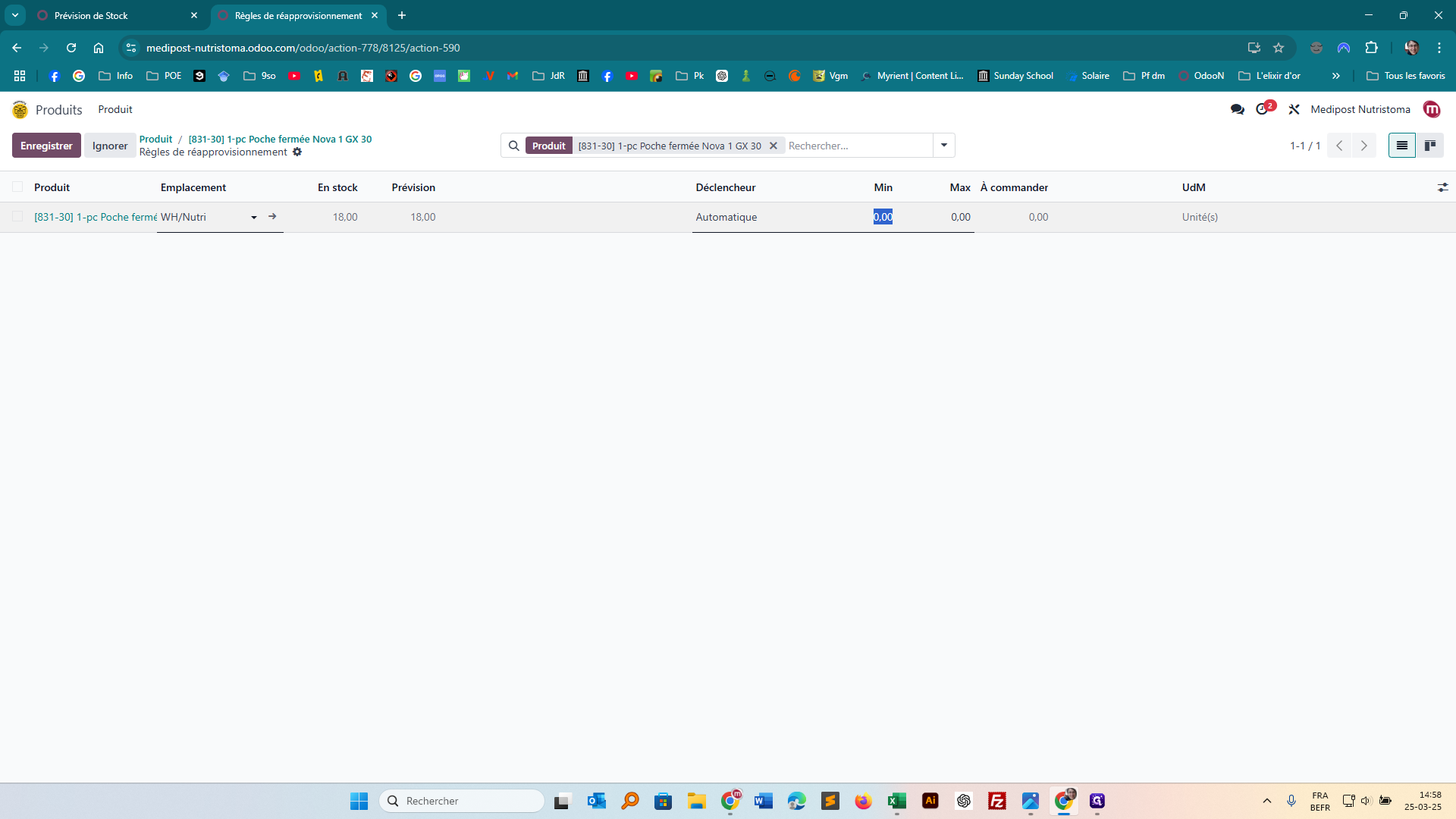 Step #12: Cliquez sur "0,00"
