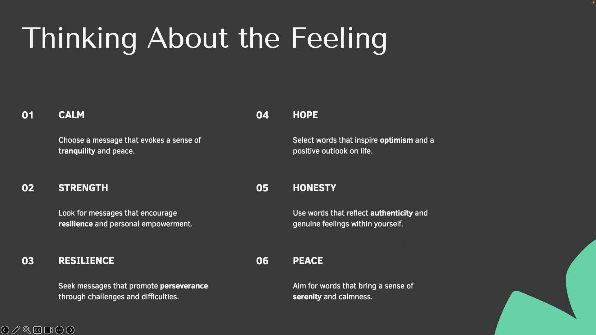 Step #3: think about the emotion you want your message to show.