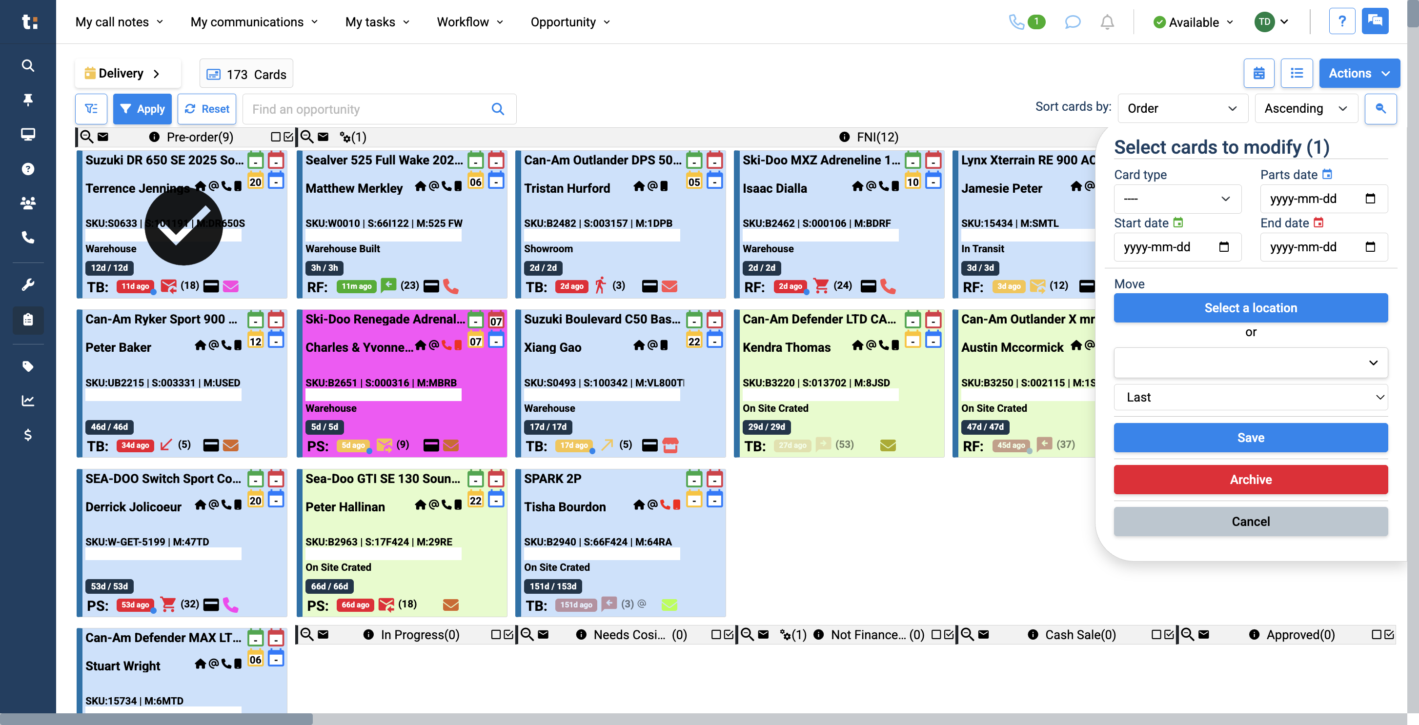 Step #7: After this, you can select multiple cards by clicking on them individually. Large check marks will appear.