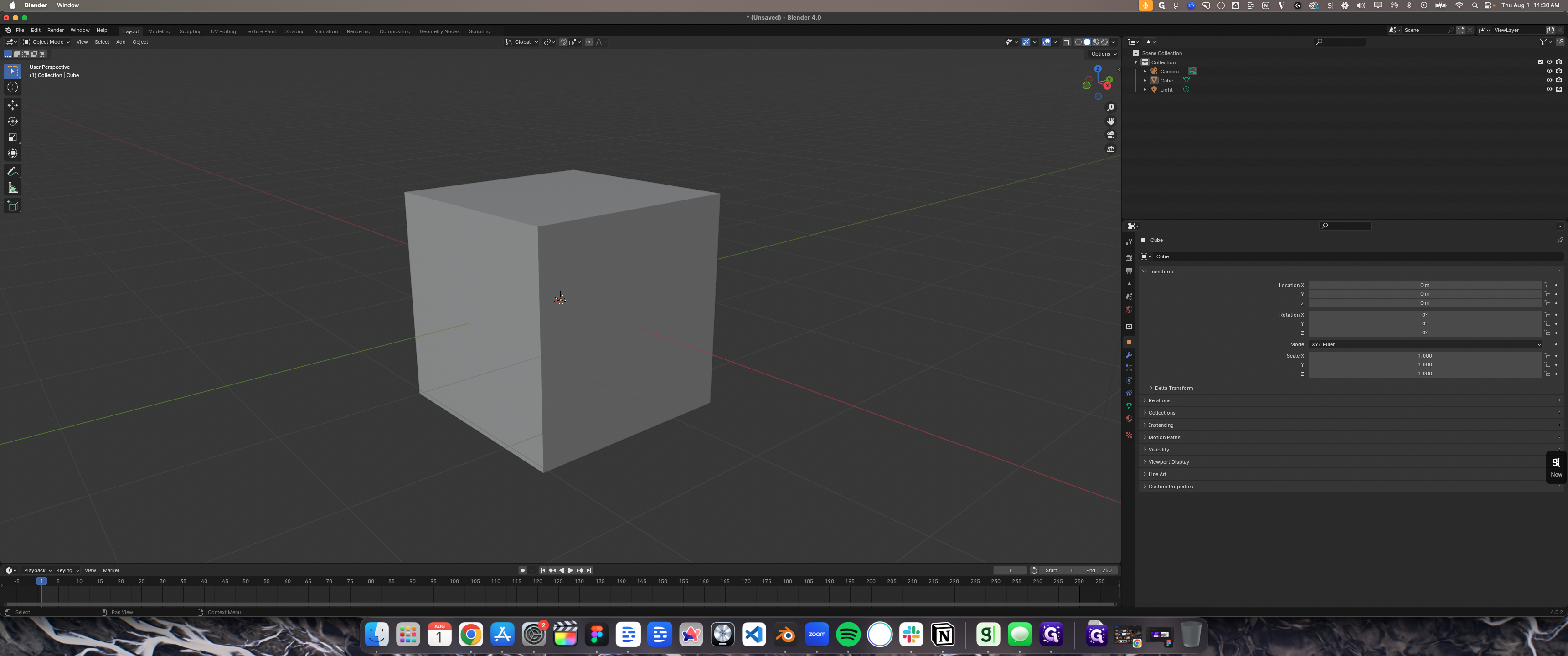 Step #7: Double-click on "Scene Collection Collection Camera Cube"