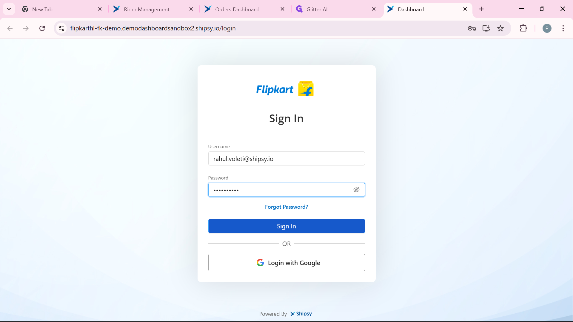 Step #4: Click on "Sign In"