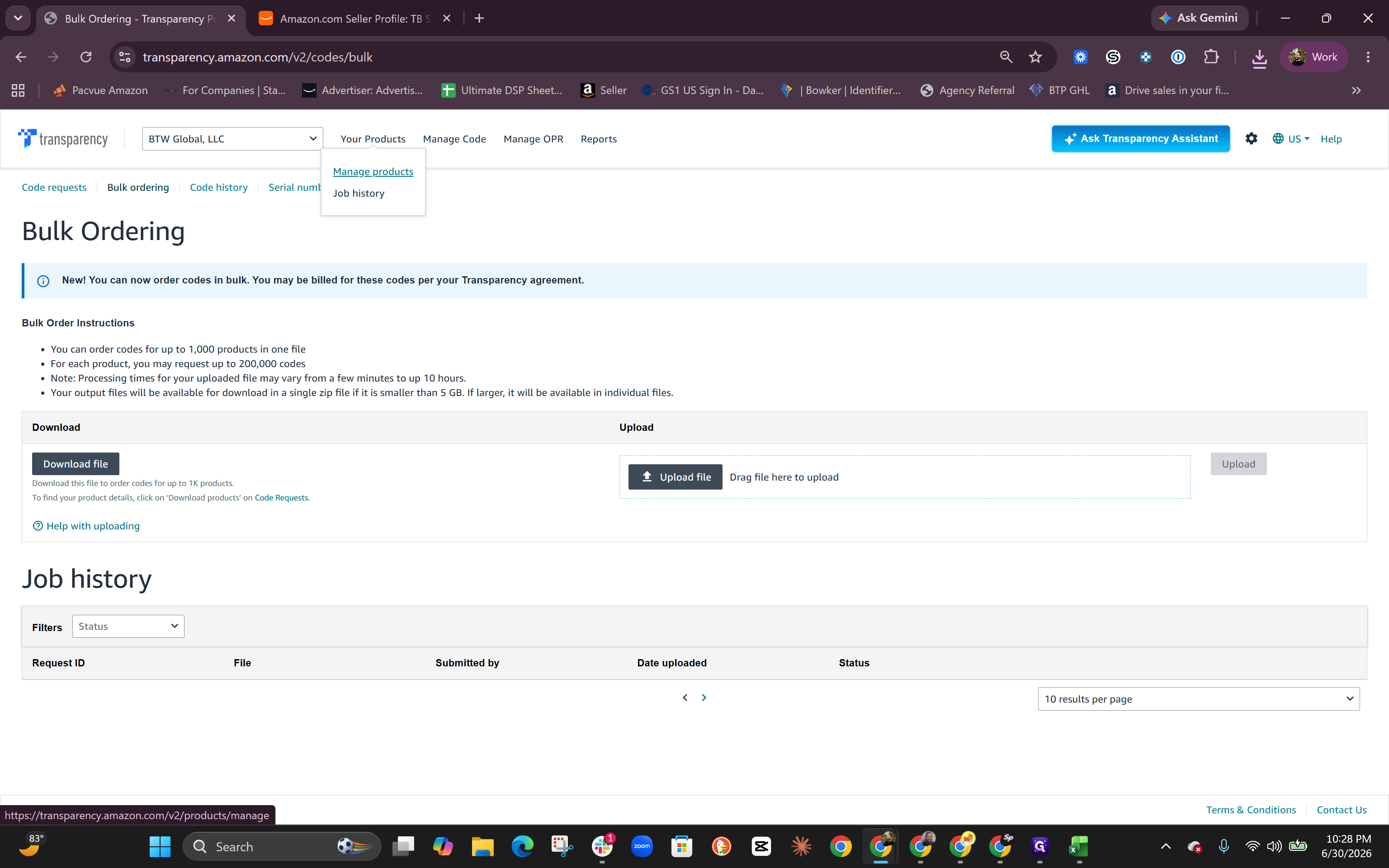 Step #3: Go to the Manage products dashboard.