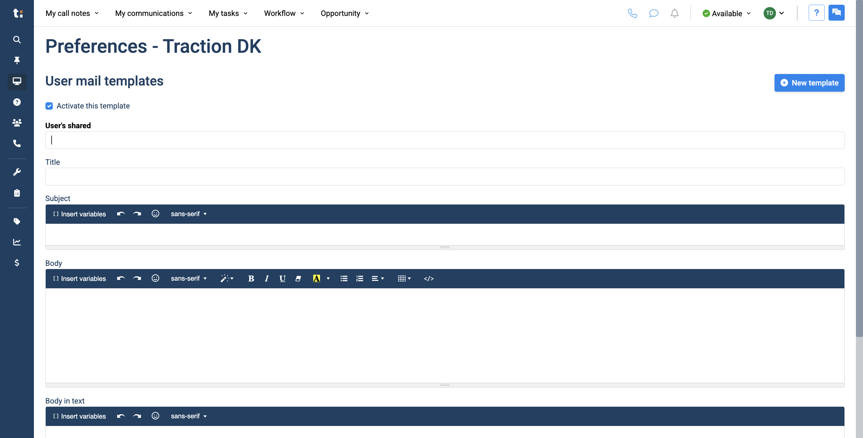 Step #5: Afterwards, you can add any users in the dealership who need access to this template. If you don't add users, the template will be used only by you.