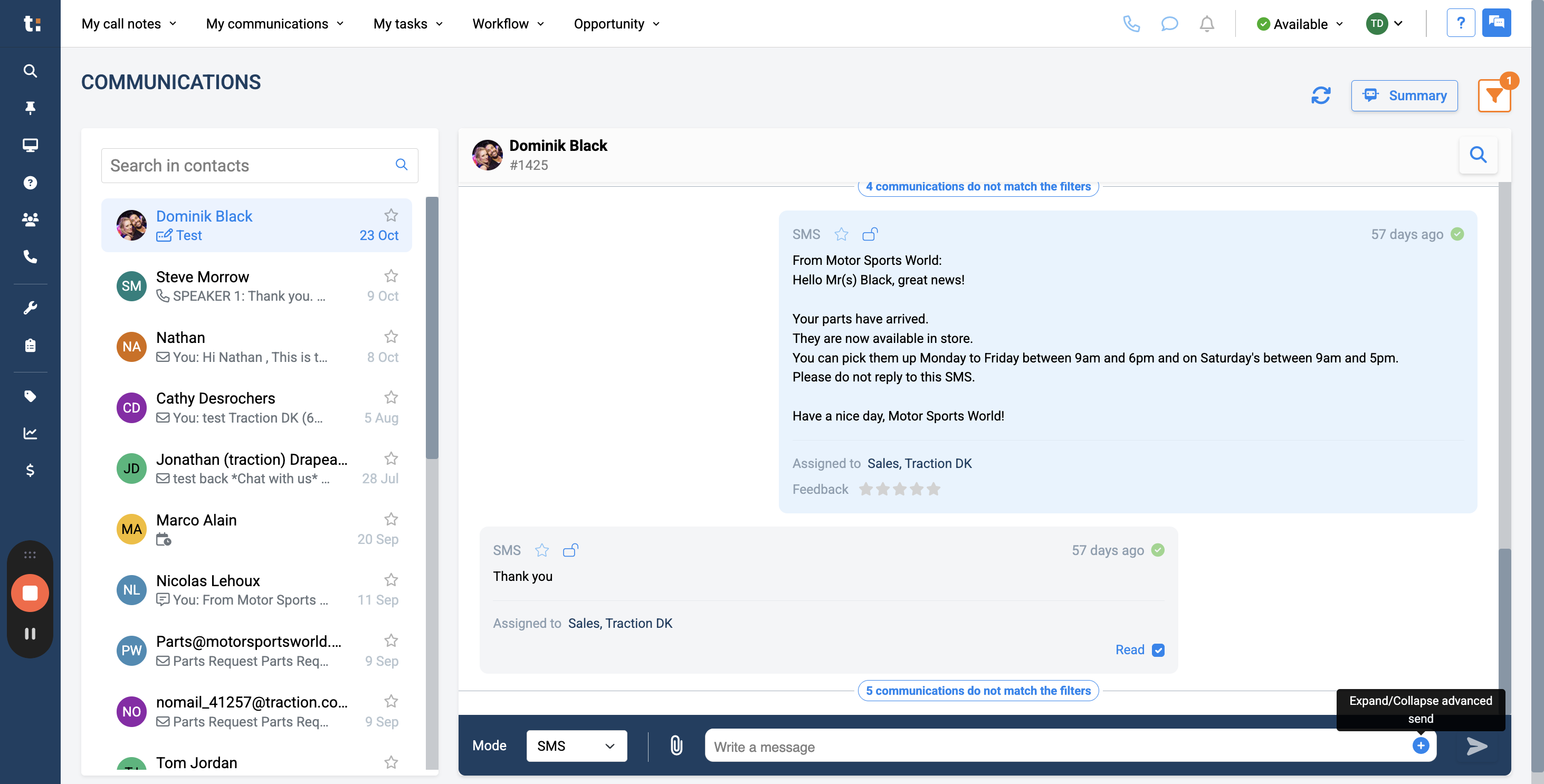 Step #17: and click the blue plus button to expand your Advanced Send.