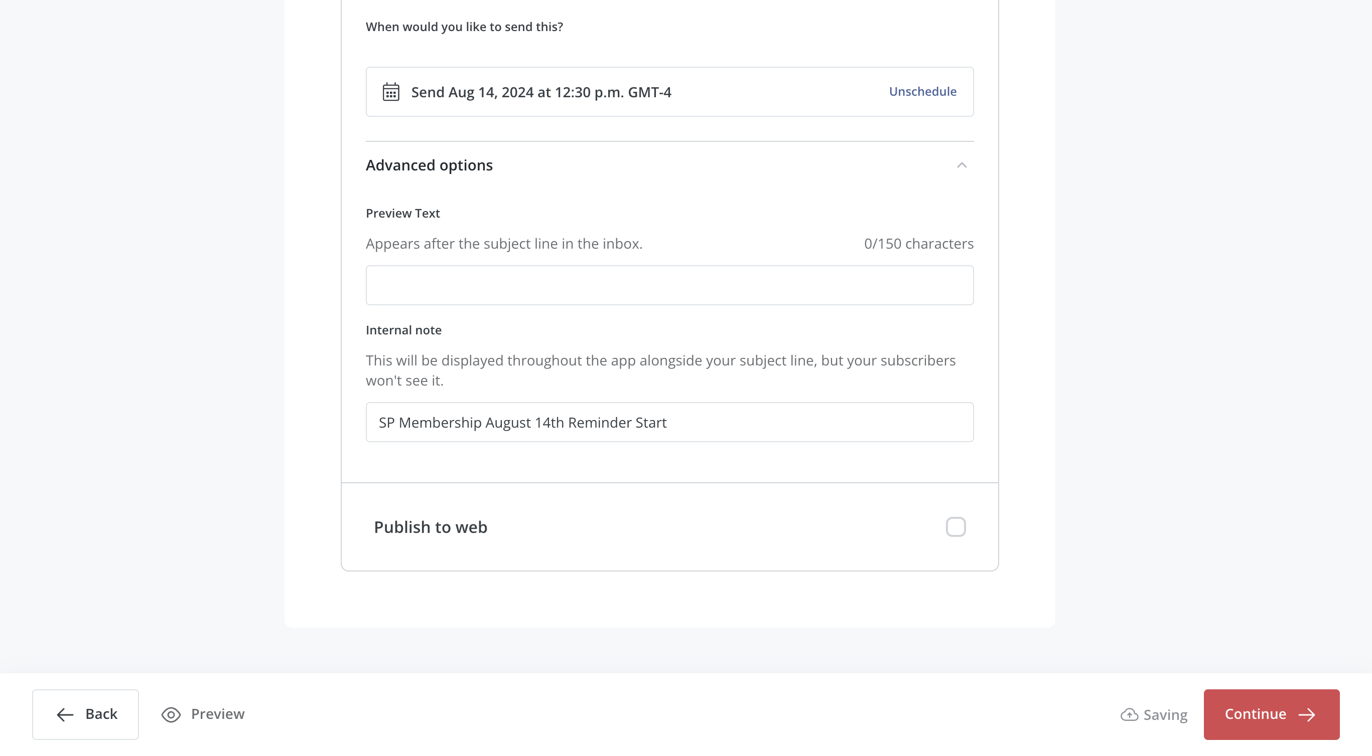Step #11: When you are done Click on "Continue"