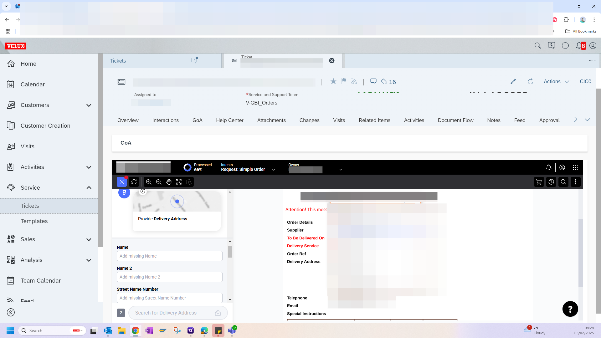 Step #4: Paste the address into the box marked "Search for Delivery Address"