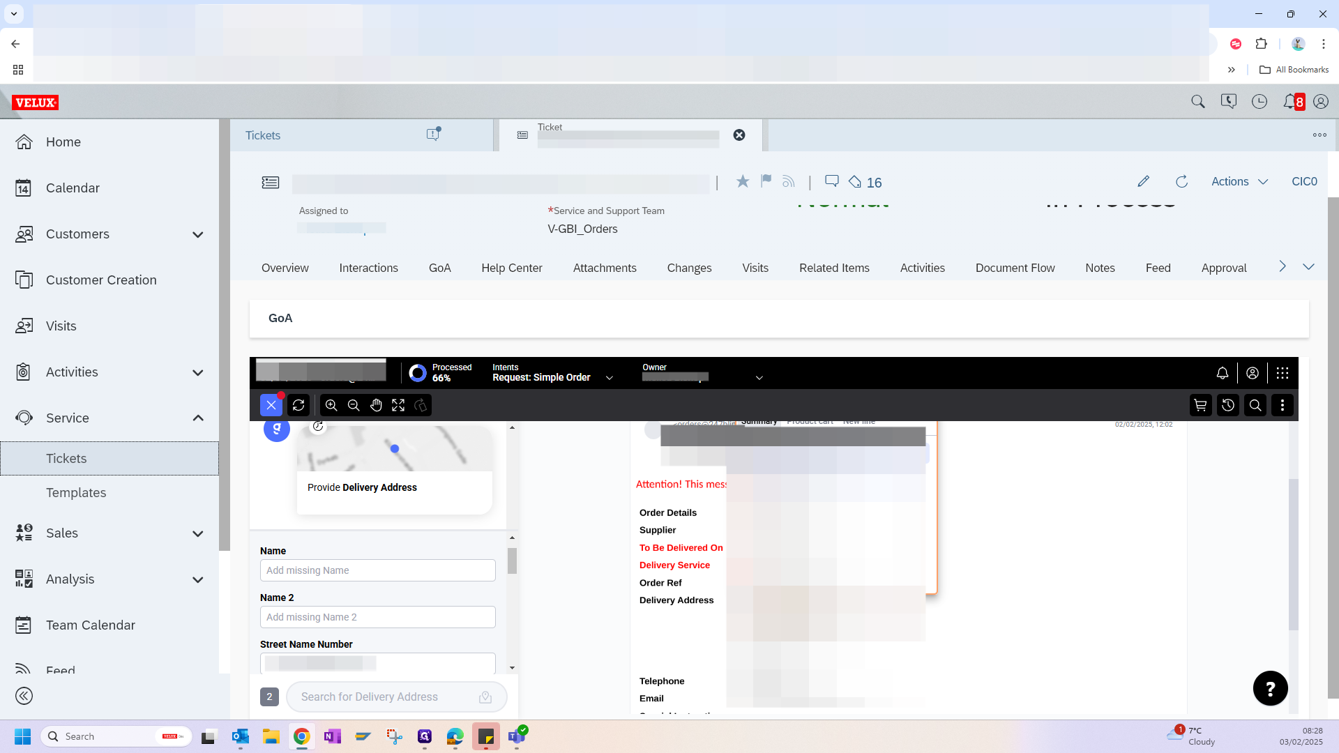 Step #6: Copy and Paste the customers Name, Phone/Mobile and email address into the appropriate fields in Copilot.