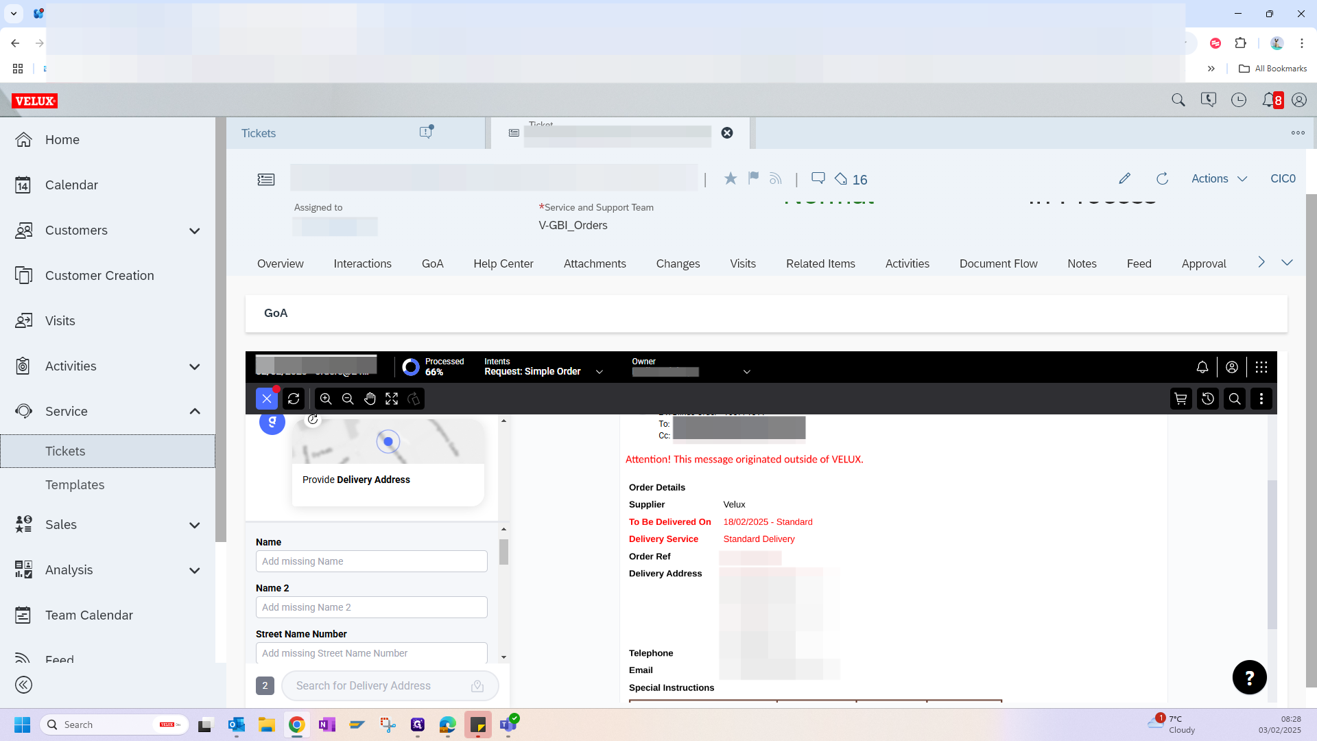 Step #3: You can now copy the full address, including the postcode, and paste it into the search at the bottom of the Copilot.