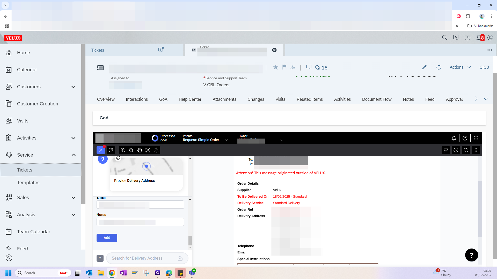 Step #8: Once all the information is complete, click "Add." Then, continue placing your order as usual.