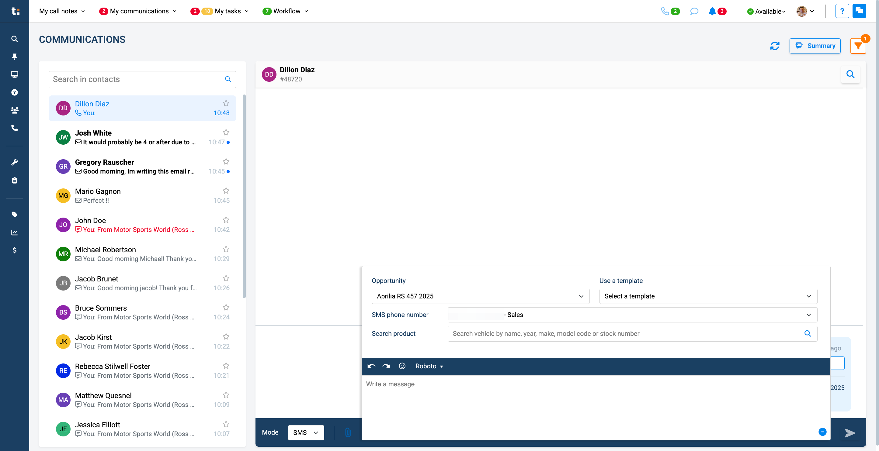 Step #10: You can select from any templates you have pre-created.